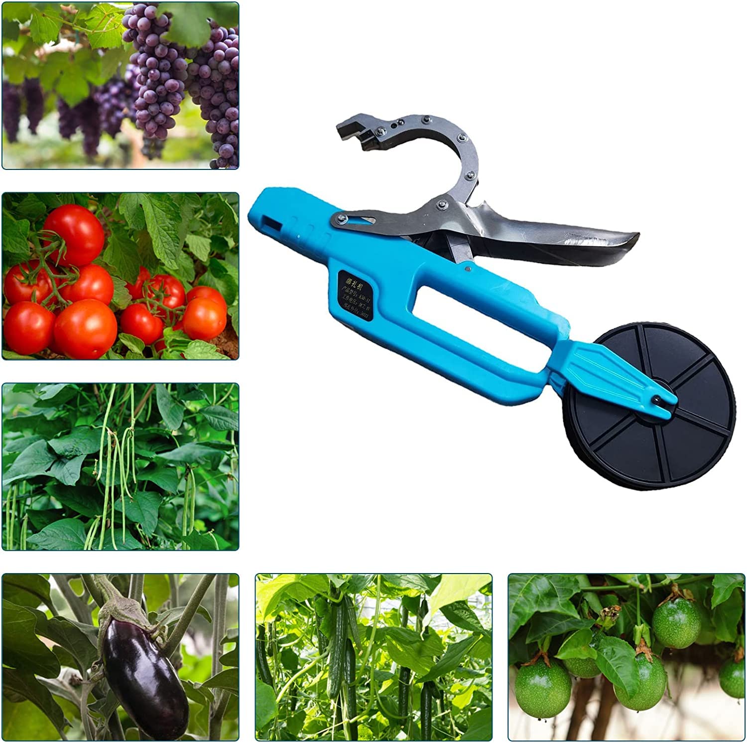 Legatrice Elettrica per Piante Senza Fili, Legatrice per Piante, Legatrice per Nastro per Innesto per Pomodoro, Uva, Verdure, Fiore, Set per Legare Elettrico da Giardino con Nastro per Piante