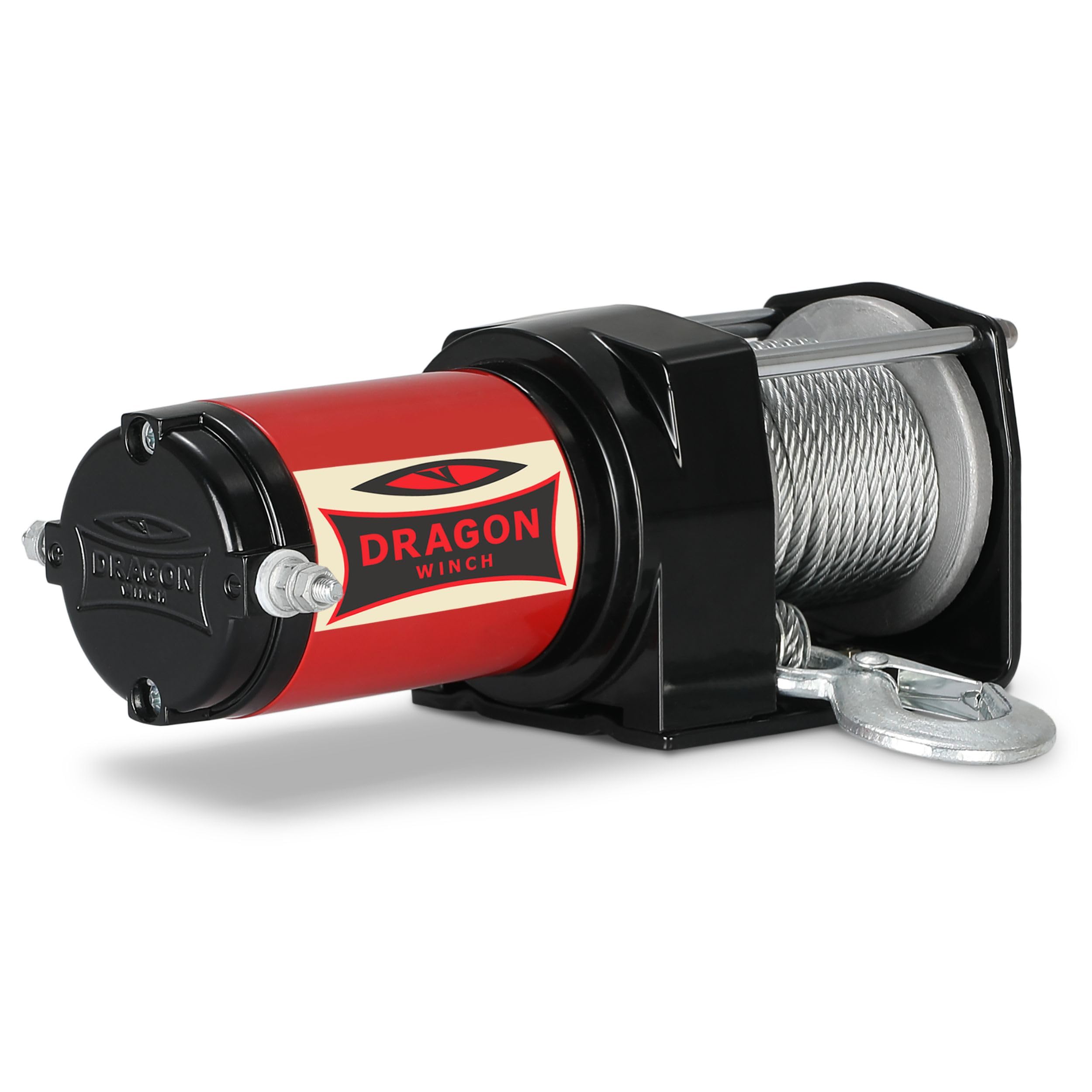 DRAGON WINCH - Verricello Elettrico 12V 3000 lbs / 1360 kg Argano Elettrico Serie Maverick Cavo in Acciaio 10m per Aratri, Quad, ATV e UTV incluso telecomando senza fili + accessori per verricello