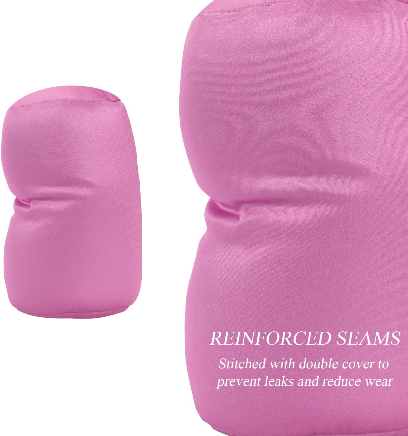 Microbead Bolster Tube Pillows with Double Cover，Squish Bean Bed Microbead Pillow Soft Neck Back Lumbar Support Smooth Cool Touch Comfortable Fabric (Purple)