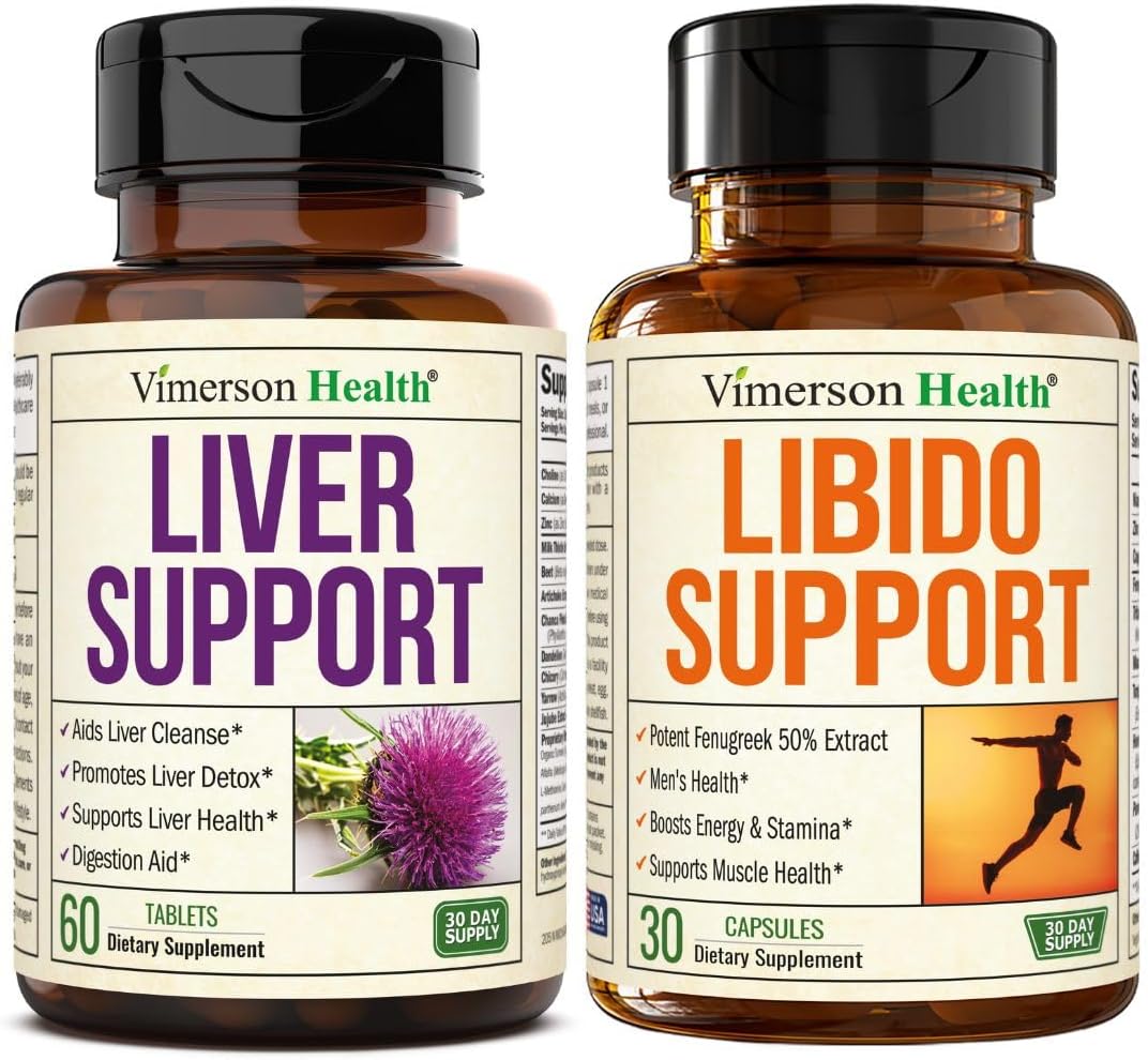 Liver Cleanse Detox & Repair Milk Thistle Supplement - Herbal Liver Support & Muscle Strength Support for Men with Fenugreek, Maca Root, Tongkat Ali