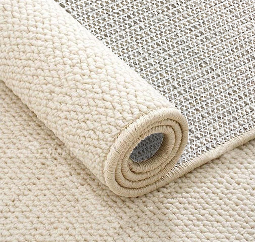 Tappeto ultra lavabile, 7 x 12 cm, color crema, per soggiorno, camera da letto, sala da pranzo, casa, ufficio, sala giochi, impermeabile e antiscivolo (1,5 x 2,4 m)