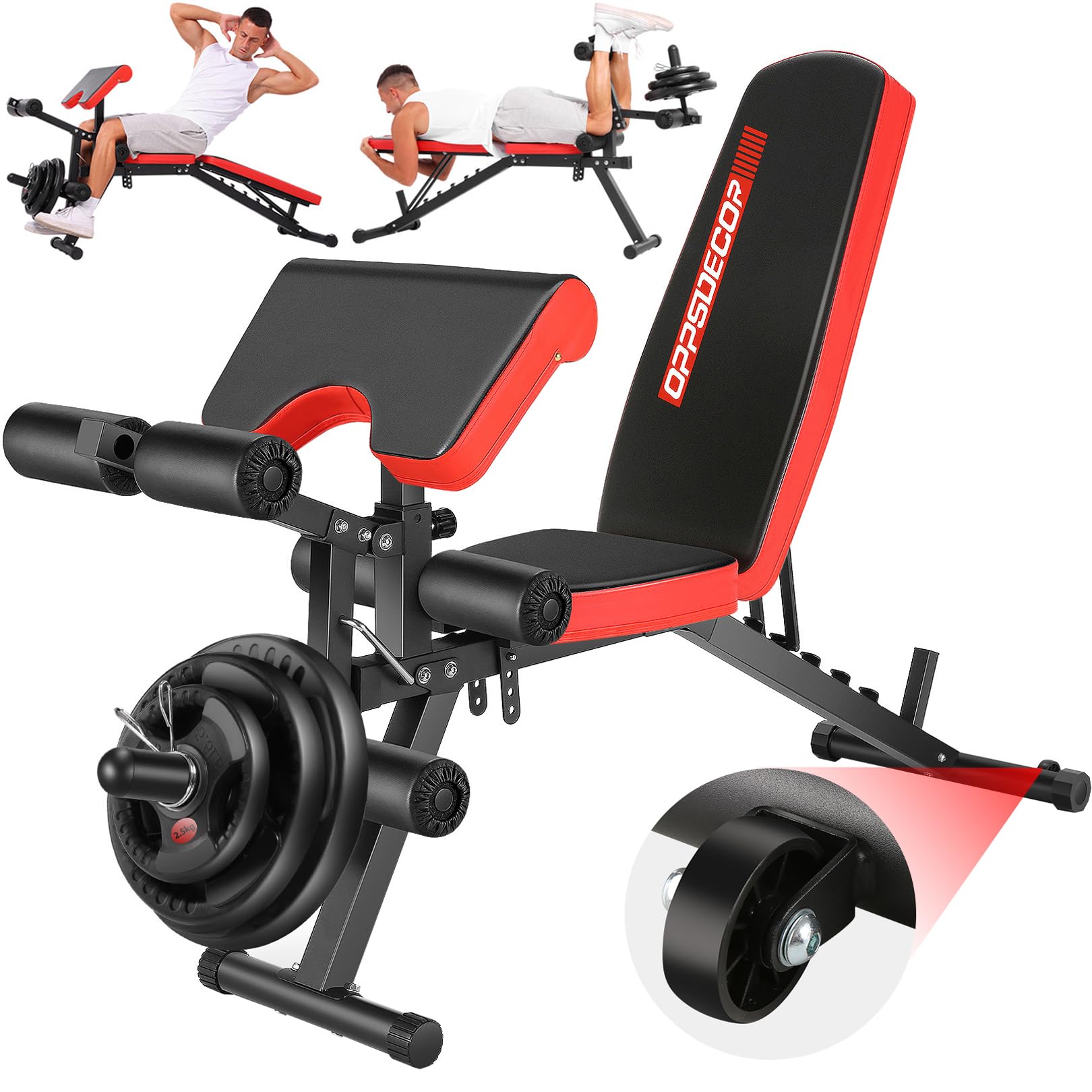 OPPSDECOR Adjustable Weight Bench