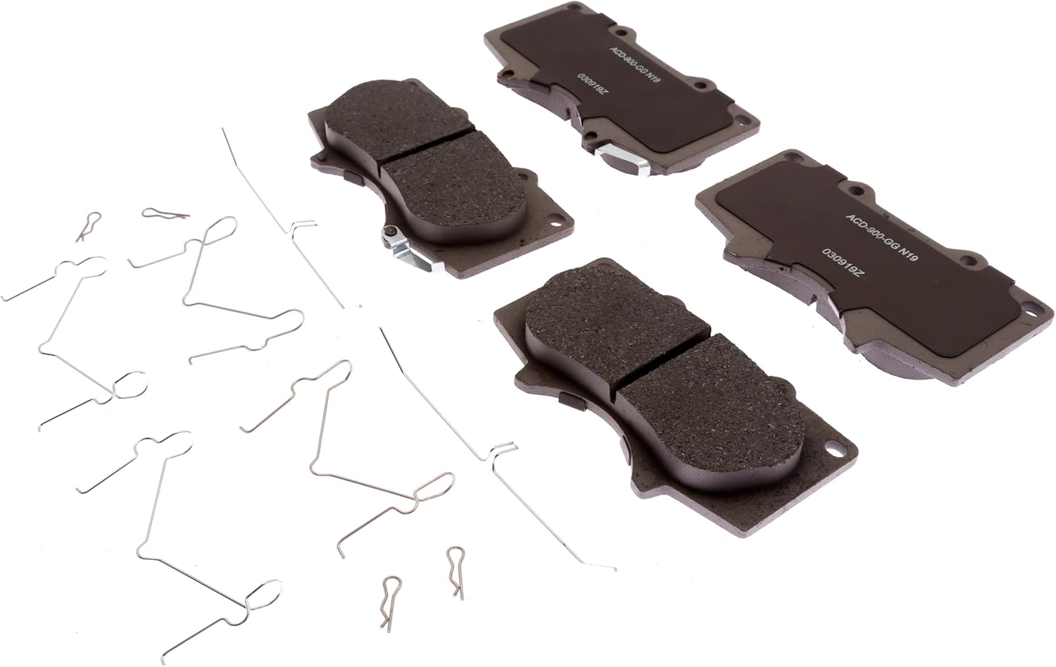 ACDelco Silver 14D976CHF1 (19387650) Ceramic Front Disc Brake Pad Set with Clips