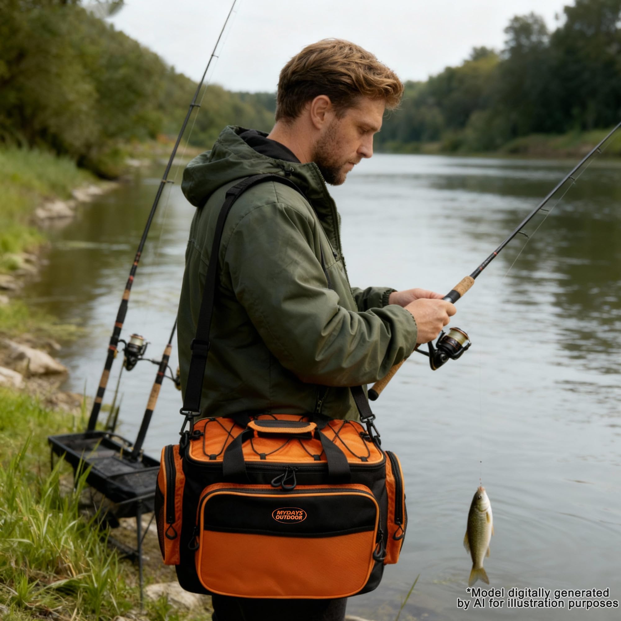 Fishing Tackle Bag - Durable & Organized -5