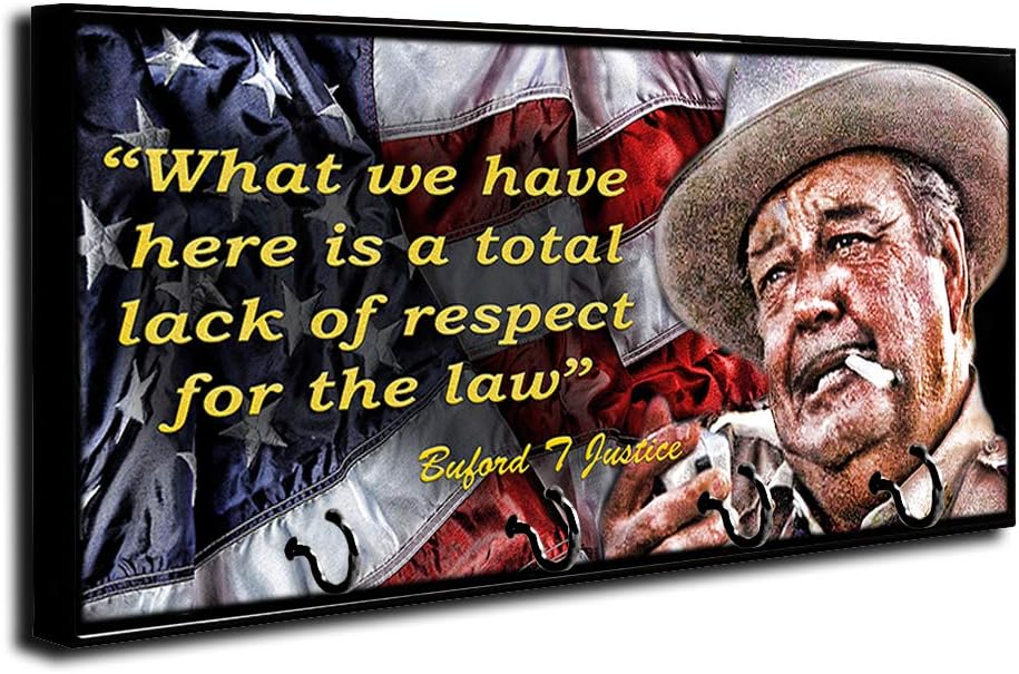 Brotherhood Smokey and The Bandit Sheriff Bu T Justice Key Holder Organizer Wall Mount Rack for Holders The Home Keys Ring Decorative Hangers Decor Hook Hanger