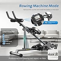 Vista 5 de Ab Machine,Rowing Machines for Home,Vitaler 5 in 1 Adjustable Home Gym Equipment with Counter,Quiet & Foldable Best Ab Machine for Home