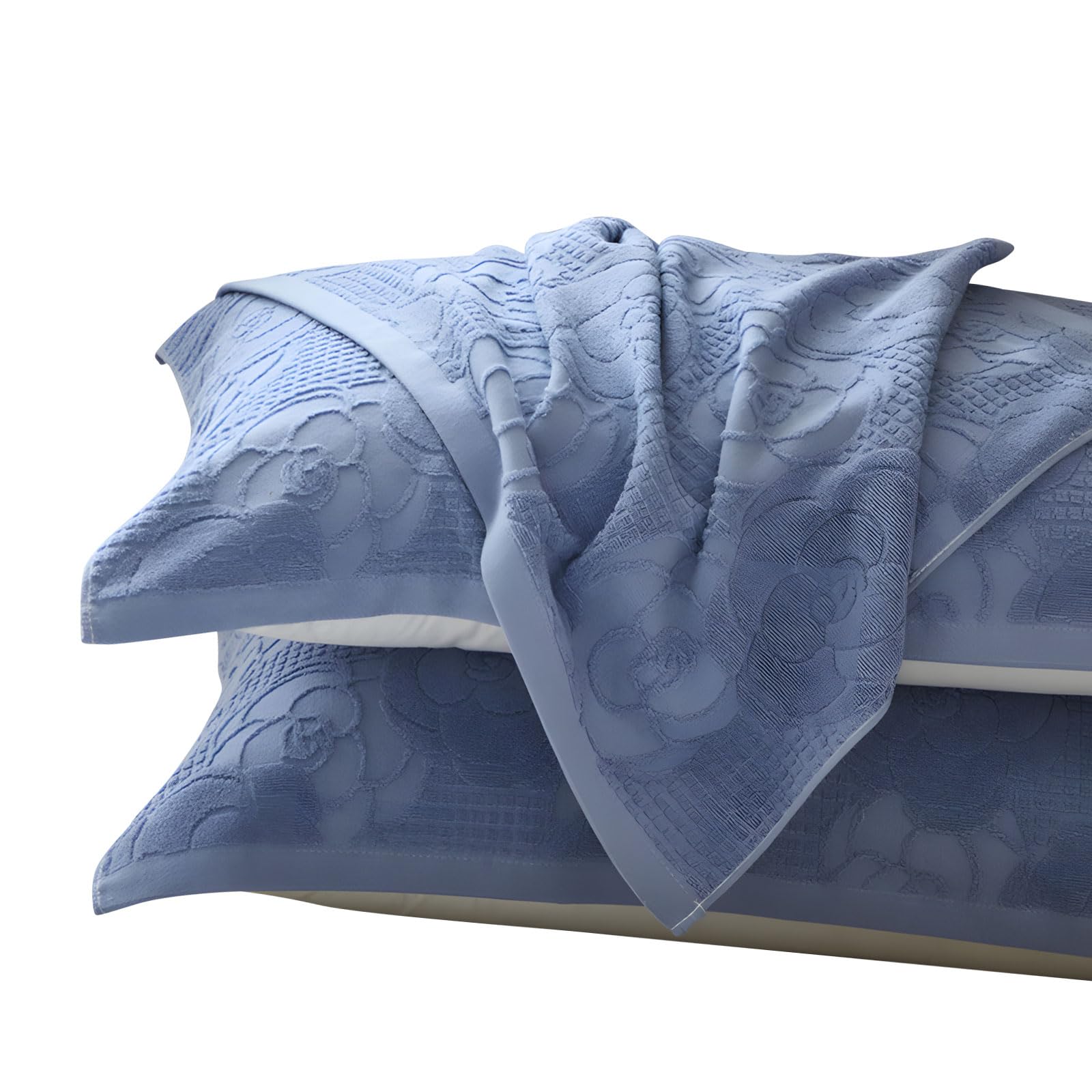 FROMCEO Of Cotton Pillow Towel Features Knitting Designs for Enhances Softness and Warmth with Secure Wrap Corners Warm Pillow Towel