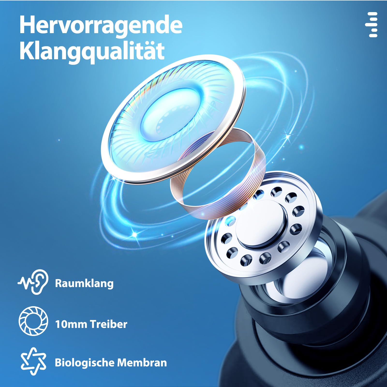 Middle Rabbit SW5 Gaming In-Ear Kopfhörer kabellos mit 2.4GHz USB Dongle & Bluetooth 5.4, 20ms Ultra Low Latency, KI-Mikrofon, Dual-Mode Headset, Kompatibel mit PC PS5 PS4 Switch VR Desktop Handy