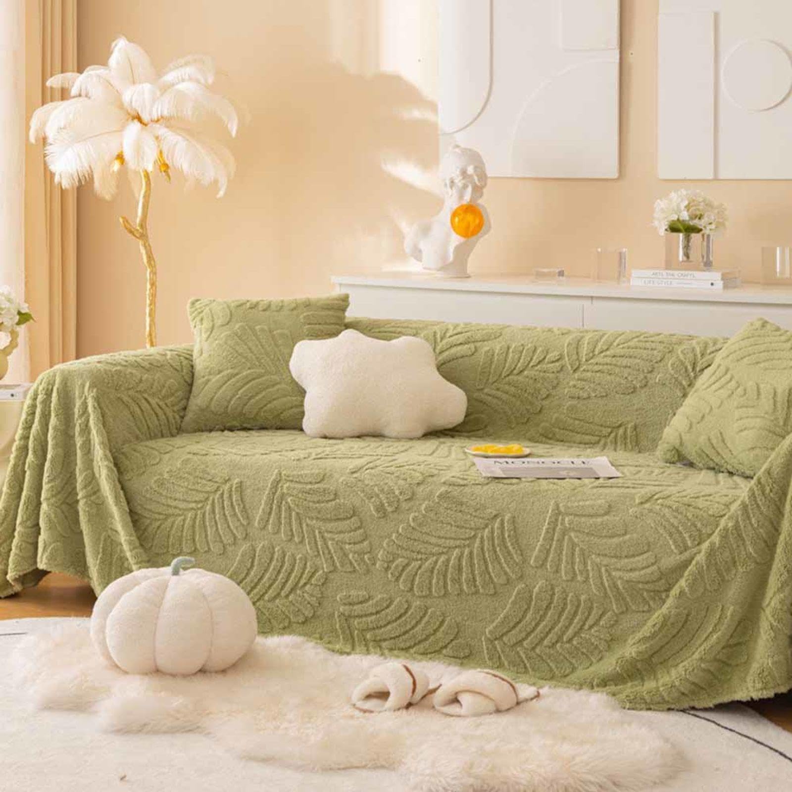 Extra Large Sofa Throws for 4 Seater Sofas Oversized Couch Throws for Living Room Soft and Cozy Sofa Blanket Cover 70"x165" — image 1