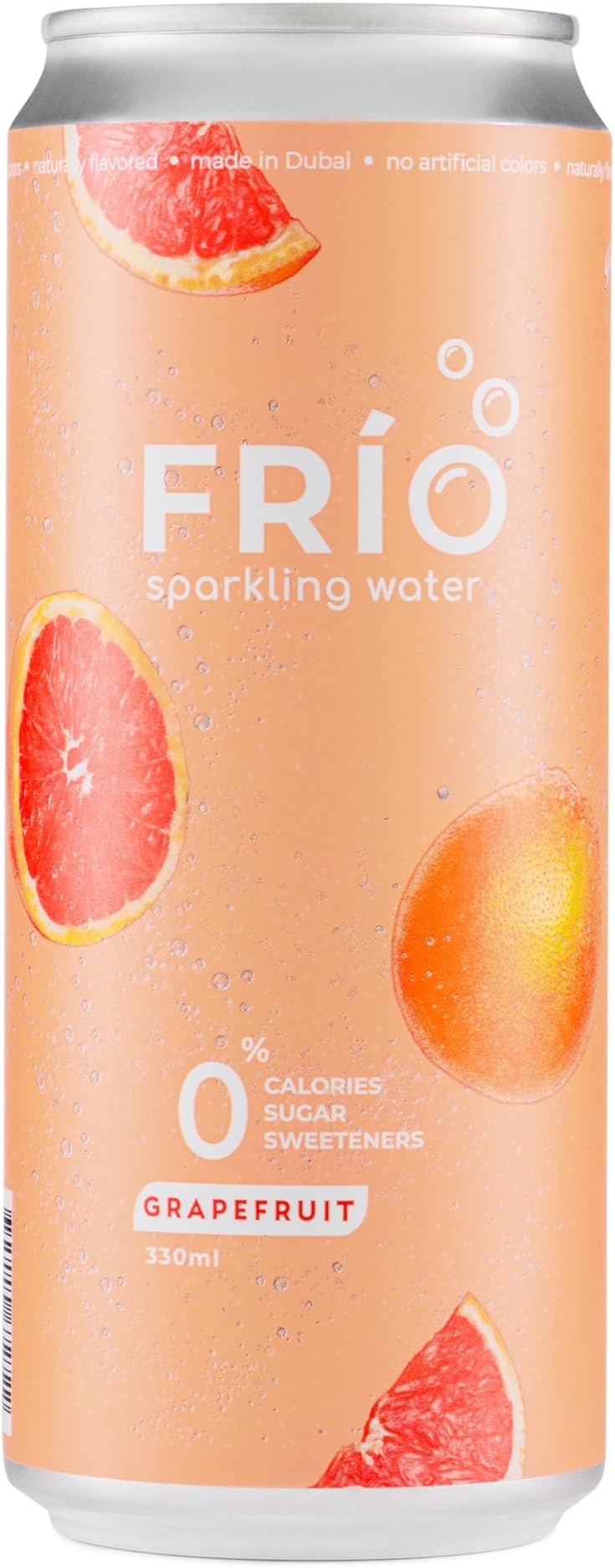 Frio Grapefruit Sparkling Water 330ml 0 Sugar, 0 Calories, No Artificial Sweetener, Softdrinks, Soda Replacement, Naturally Extracted Grapefruit Flavor Sparkling Water