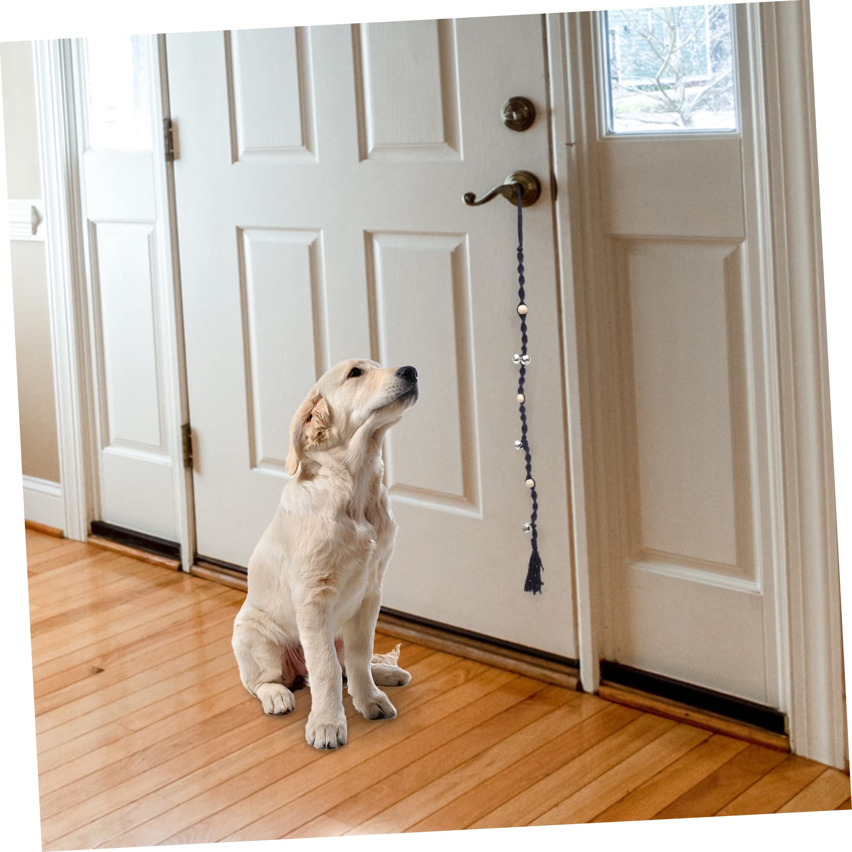 balacoo 3pcs Portable Dog Doorbell Wear-Resistant Bell for Household Use Easy Install Rope Design Perfect for Puppy Training