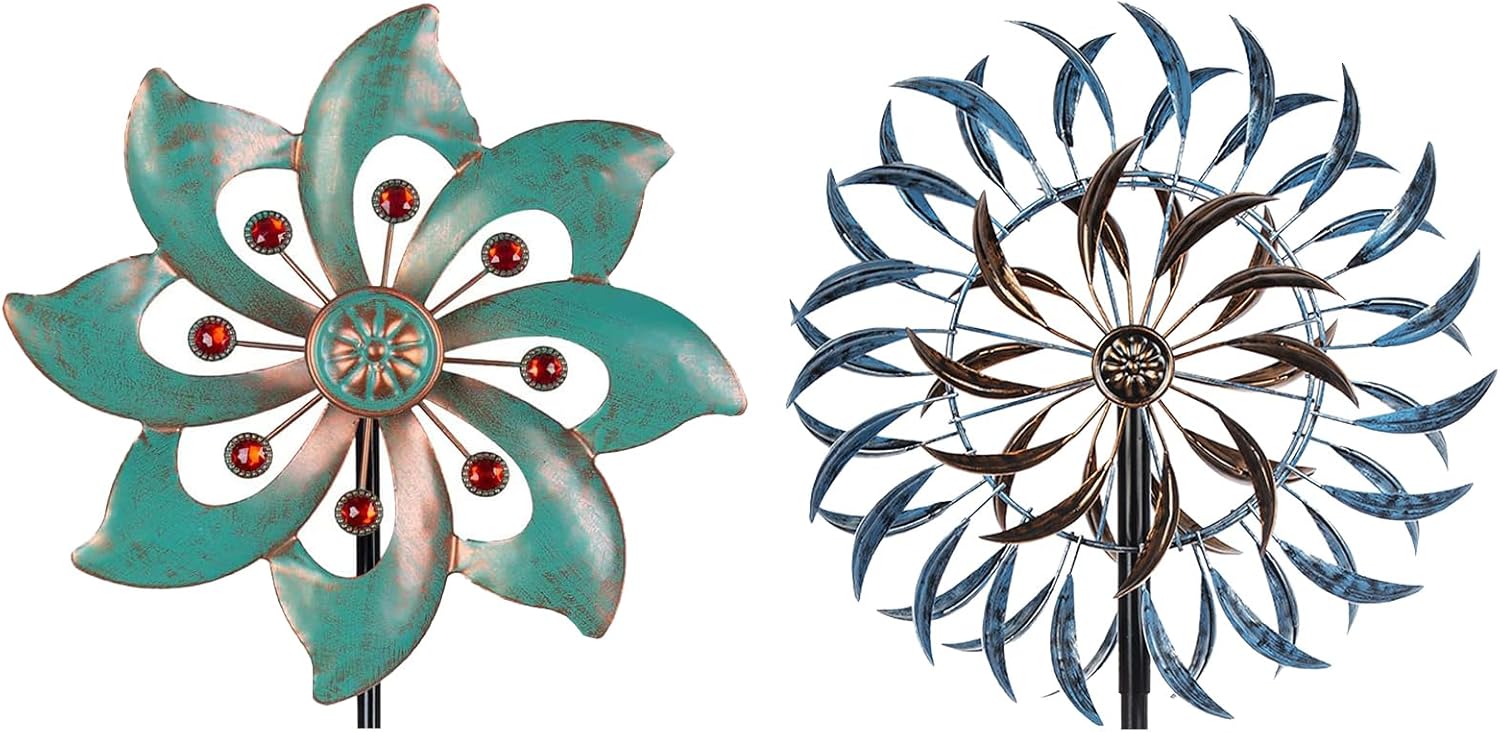 VEWOGARDEN 37 Inches Single Blade Wind Spinner+64 Inches Large Wind Spinners for Yard and Garden