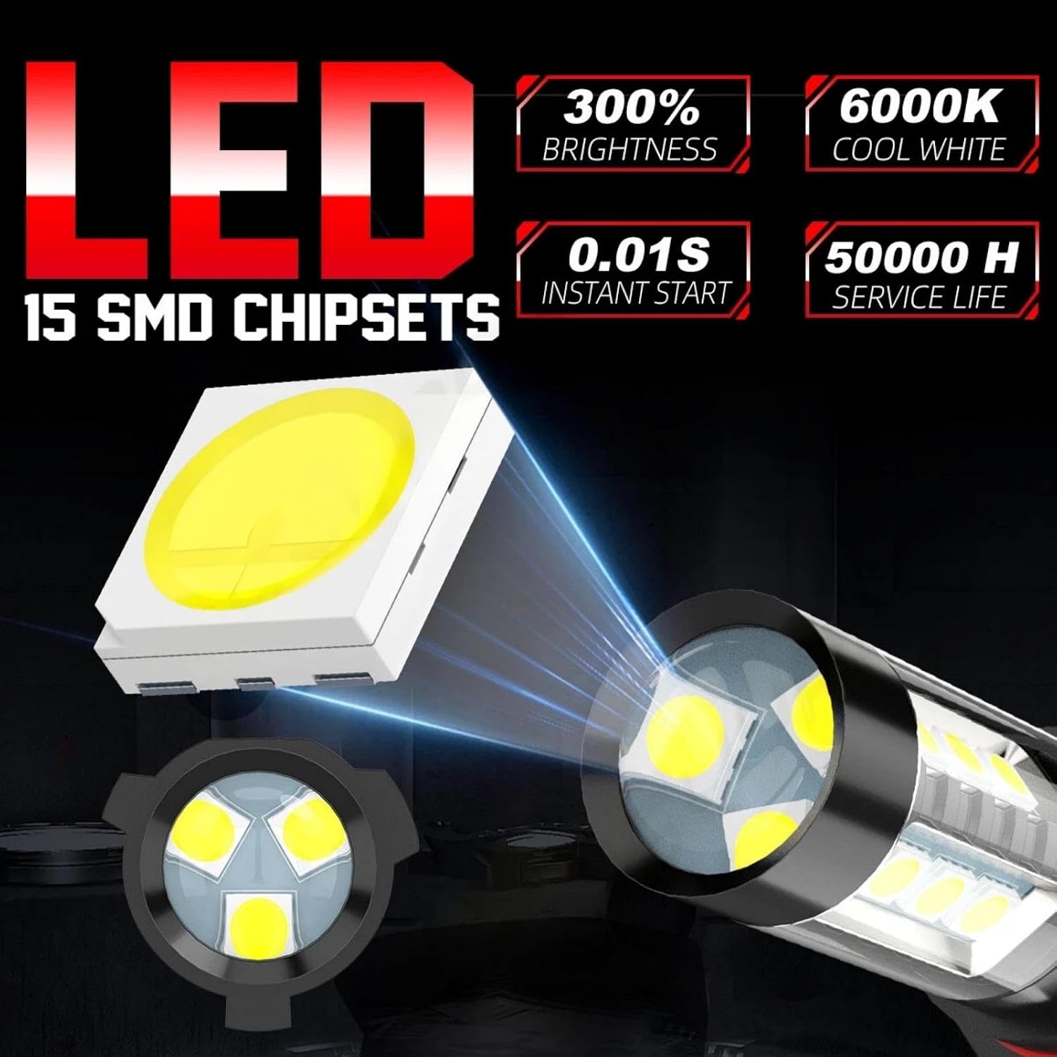 PSX26W light Compatible for GMC Yukon XL 2015 2016 2017 2018 2019, 12278 Fog Lights for Off Road, 300% Brightness Plug n Play, Pack of 2