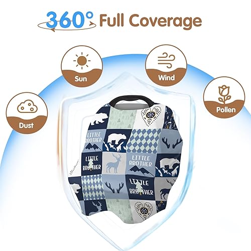 Miniatura 5 de lanleay Woodland Deer - Funda de asiento de coche para bebé, funda de asiento de coche de bebé, funda de asiento de auto de enfermería, funda de