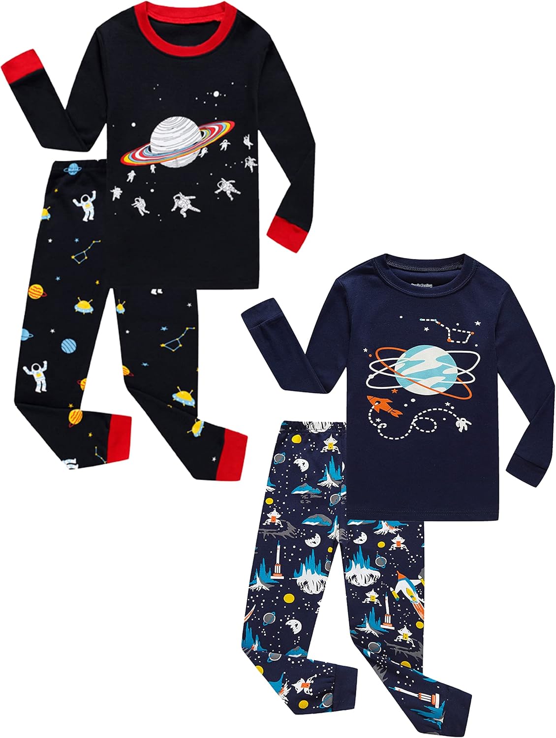 Family Feeling Striped Boys Girls 2 Piece Christmas Pajamas Set 100% Cotton Pjs