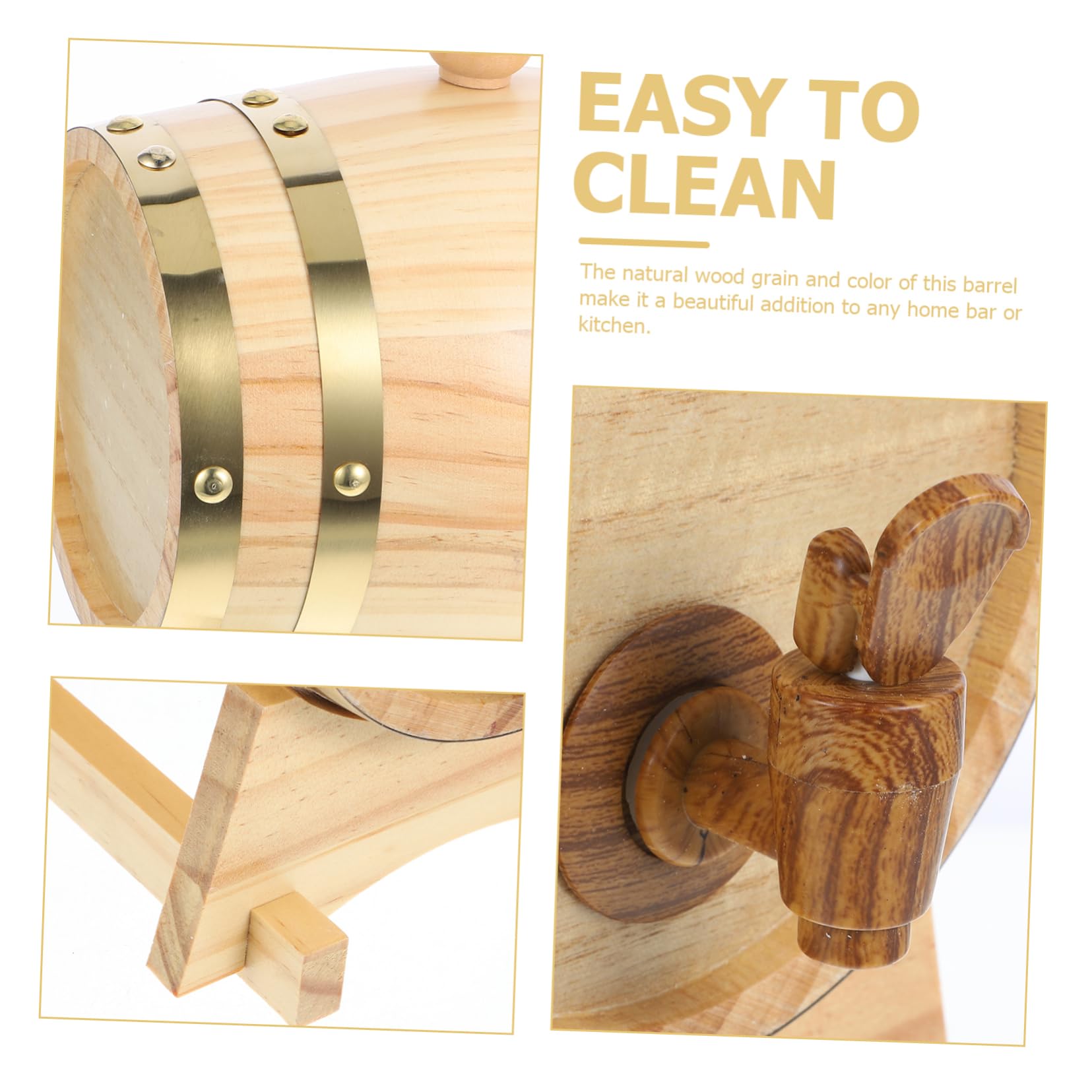 ABOOFAN 1set Wooden for Beer and Wine Rustic Oak Aging Dispenser for Parties and Home Use for Storing Spirits and Liquors and Sturdy Design