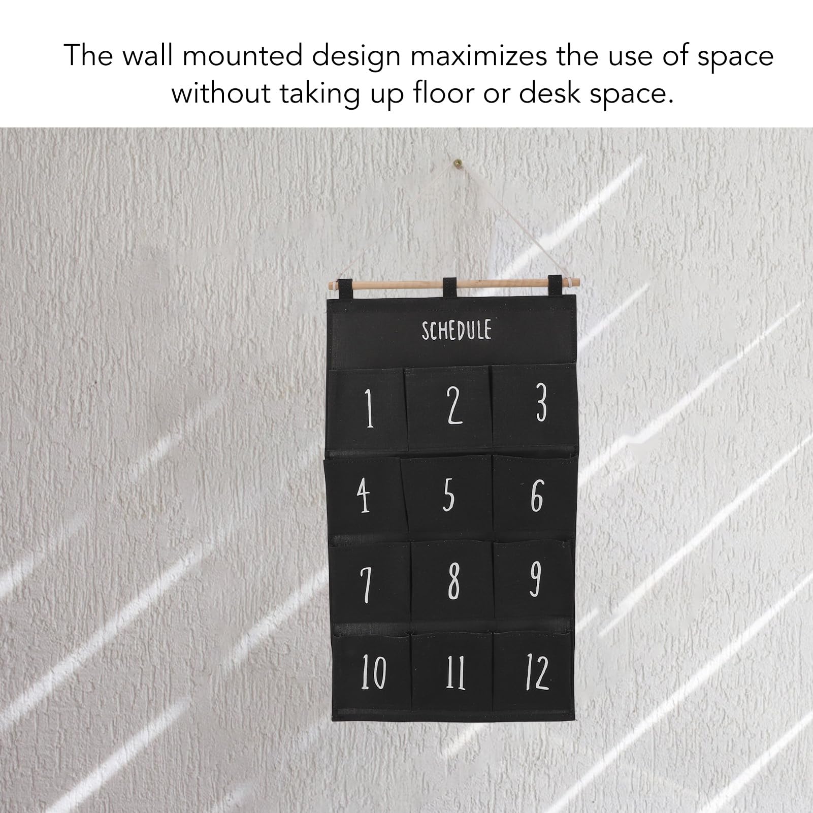 Organizer Da Parete Con 12 Tasche Trasparenti - Porta Cellulari E Calcolatrici Per Aula E Ufficio