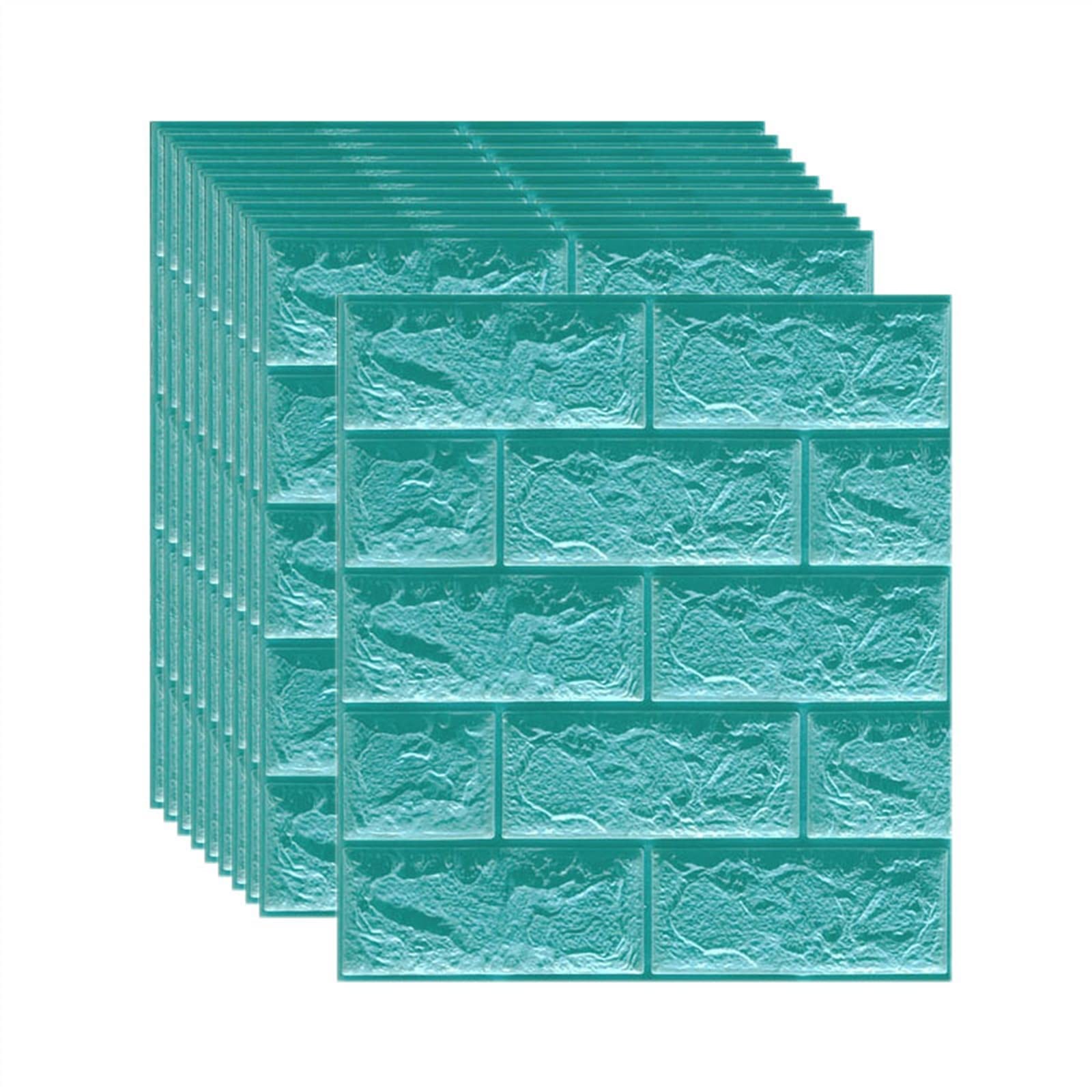 wall Panels， 3D Wall Panels for Interior Decor 20pcs Peel and Stick Self Adhesive Wallpaper Living Room Bedroom(Blu,7mm [35x38cm])