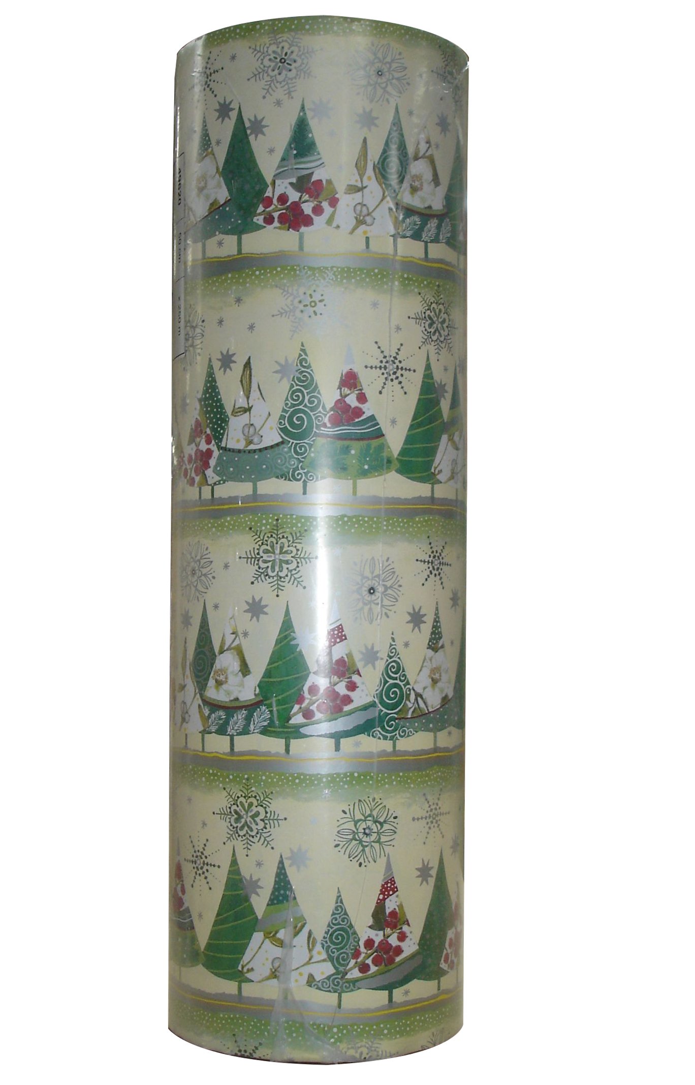 Geschenkpapier Tannenbäume Lillesand Weihnacht Rolle 250m x 50cm Woerner