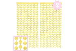 xo, Fetti Smiley Foil Curtain Party Decorations - Set of 2