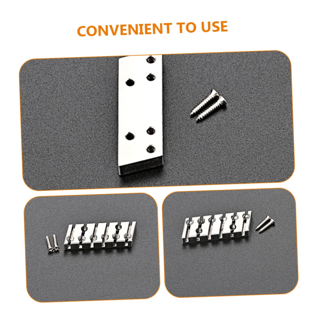 Toyvian 3 szt. bezgłowa linka do gitary, część do strojenia instrumentów muzycznych, czarne nakrętki koła, mostek tremolo, nakrętka zabezpieczająca, akcesoria do wymiany, stop cynku, metalowy