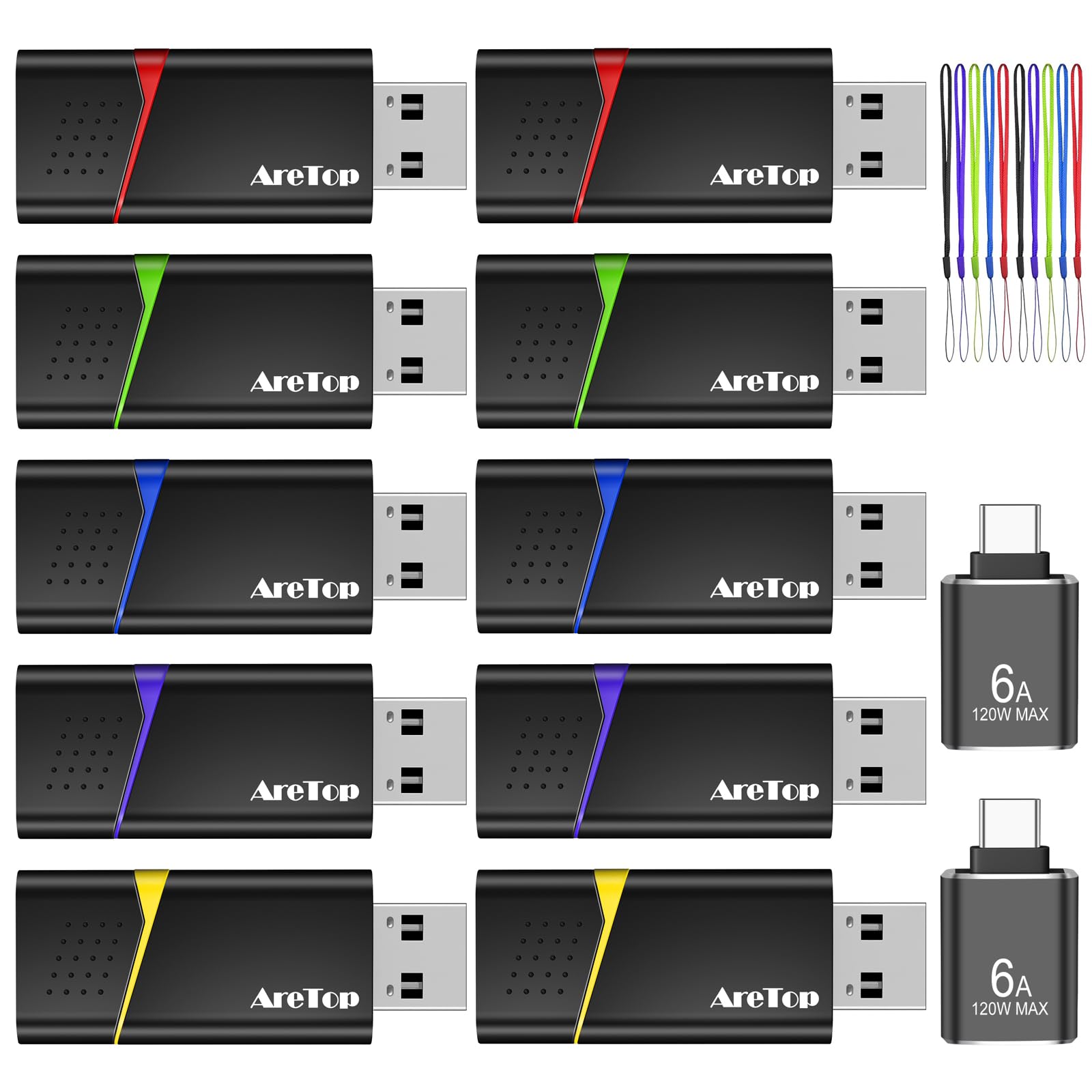 usb-stick 3,0 16gb pack of 10 high speed read 100 mb/sadapter