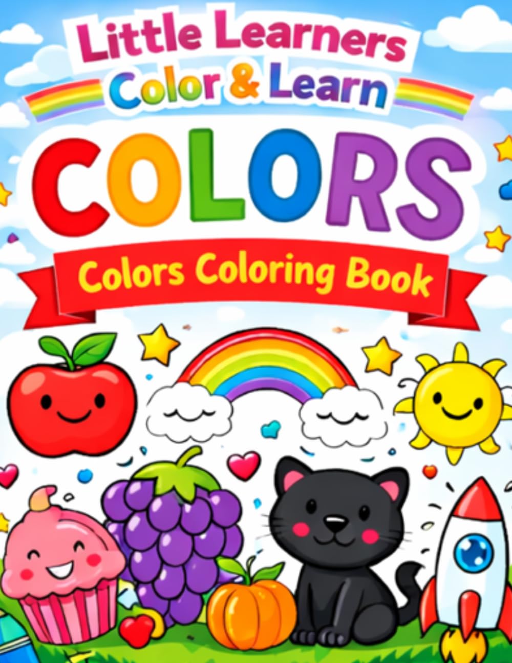 Little Learners Colors Learn & Color: Fun and Easy Coloring Book for Toddlers, Preschoolers & Kindergarten Kids to Learn Colors (Little Learners Color & Learn Series)
