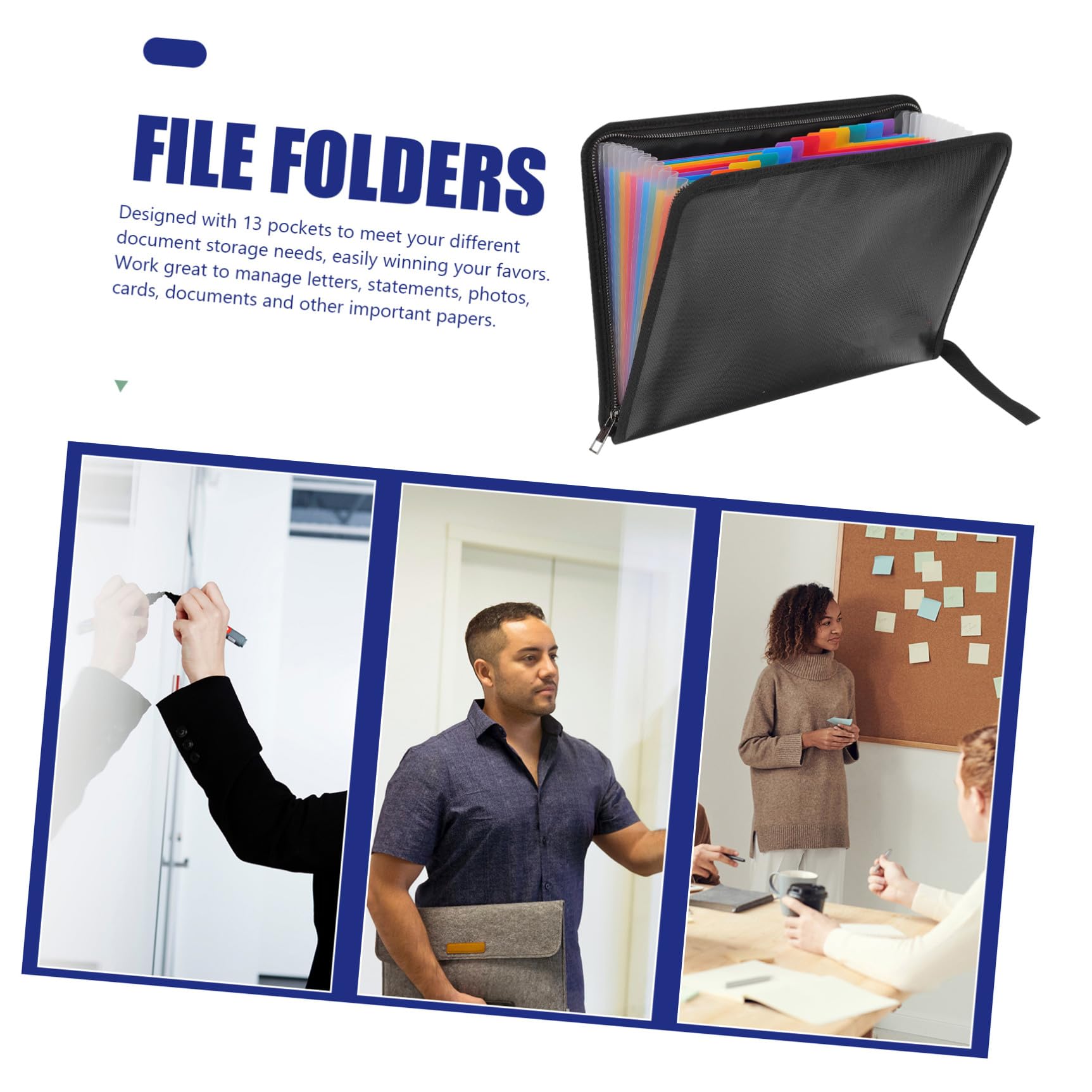 Bolsa Organizadora de Documentos Ignífuga y Resistente al Agua con Bolsillos Expandibles para Oficina y Papelería Protección Segura para Archivos Importantes