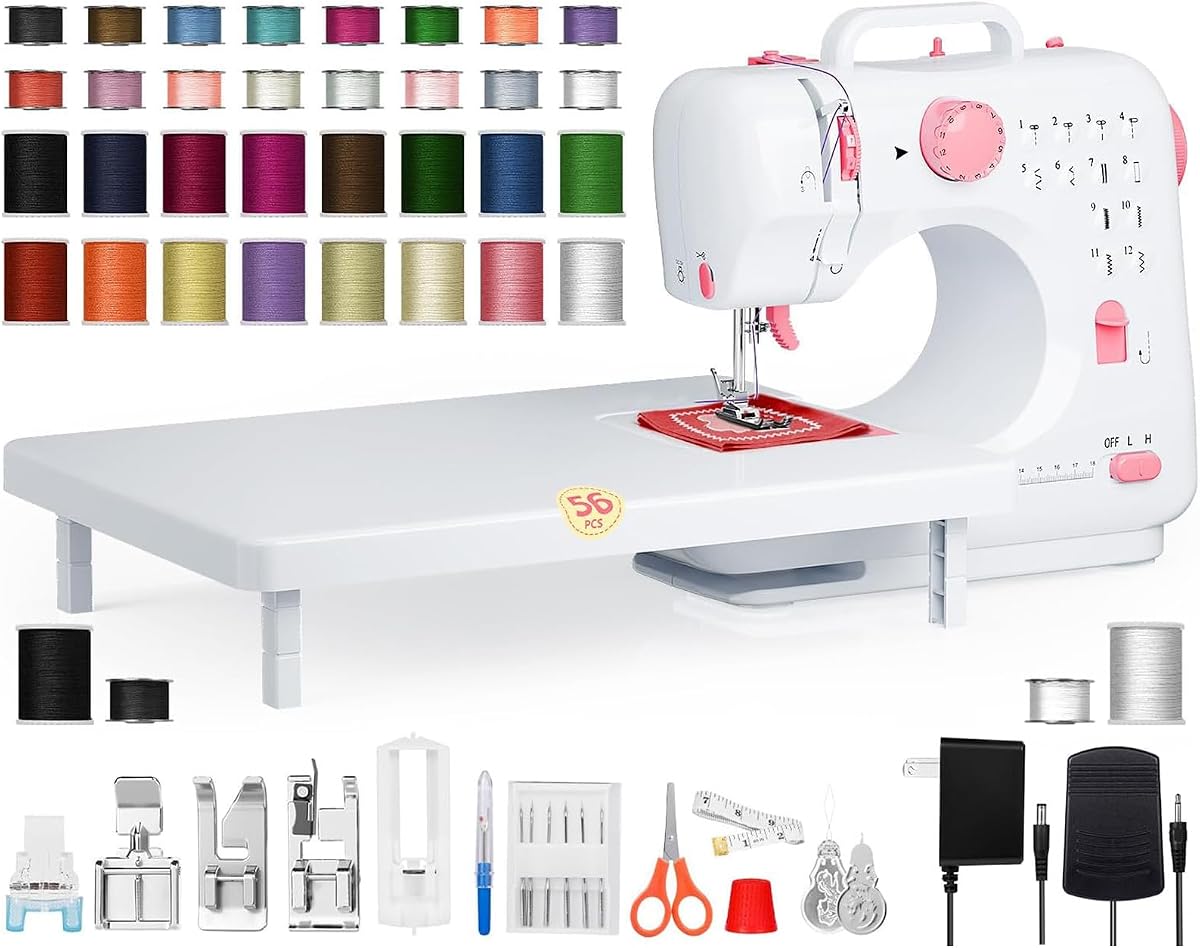 Pink Portable 12-Stitch Machine