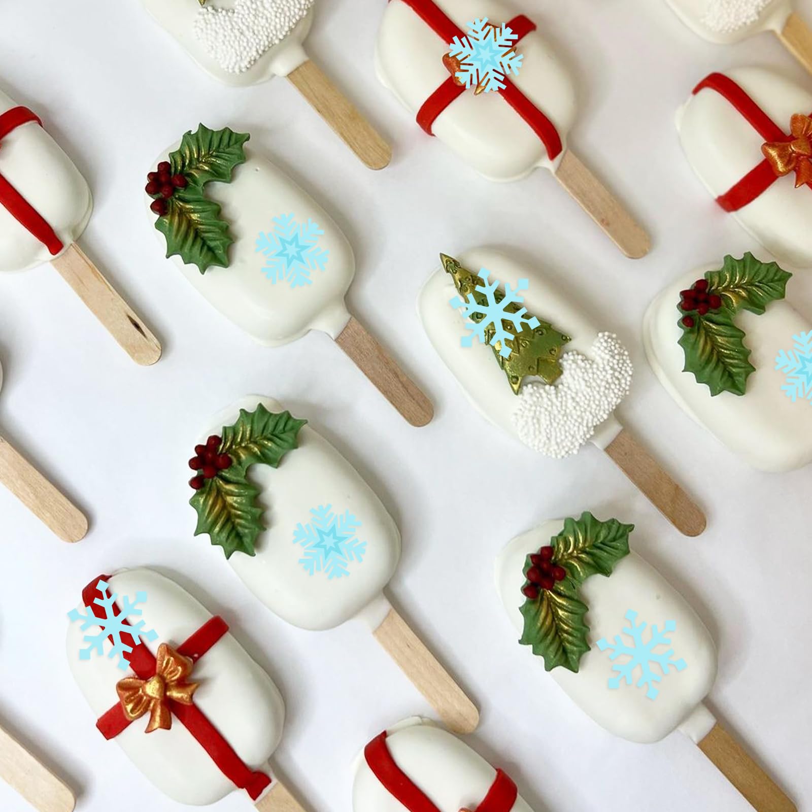 Molde de silicona para fondant de copo de nieve, molde de fondant de chocolate con copo de nieve de Navidad para decoración de pasteles, caramelos, cupcakes, decoración de pasteles, arcilla polimérica