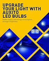 Vista 7 de AUXITO 194 bombillas LED azules 168 2825 W5W T10 cuña 14-SMD bombillas LED de repuesto para automóvil, cúpula de mapa, puerta, matrícula, luces