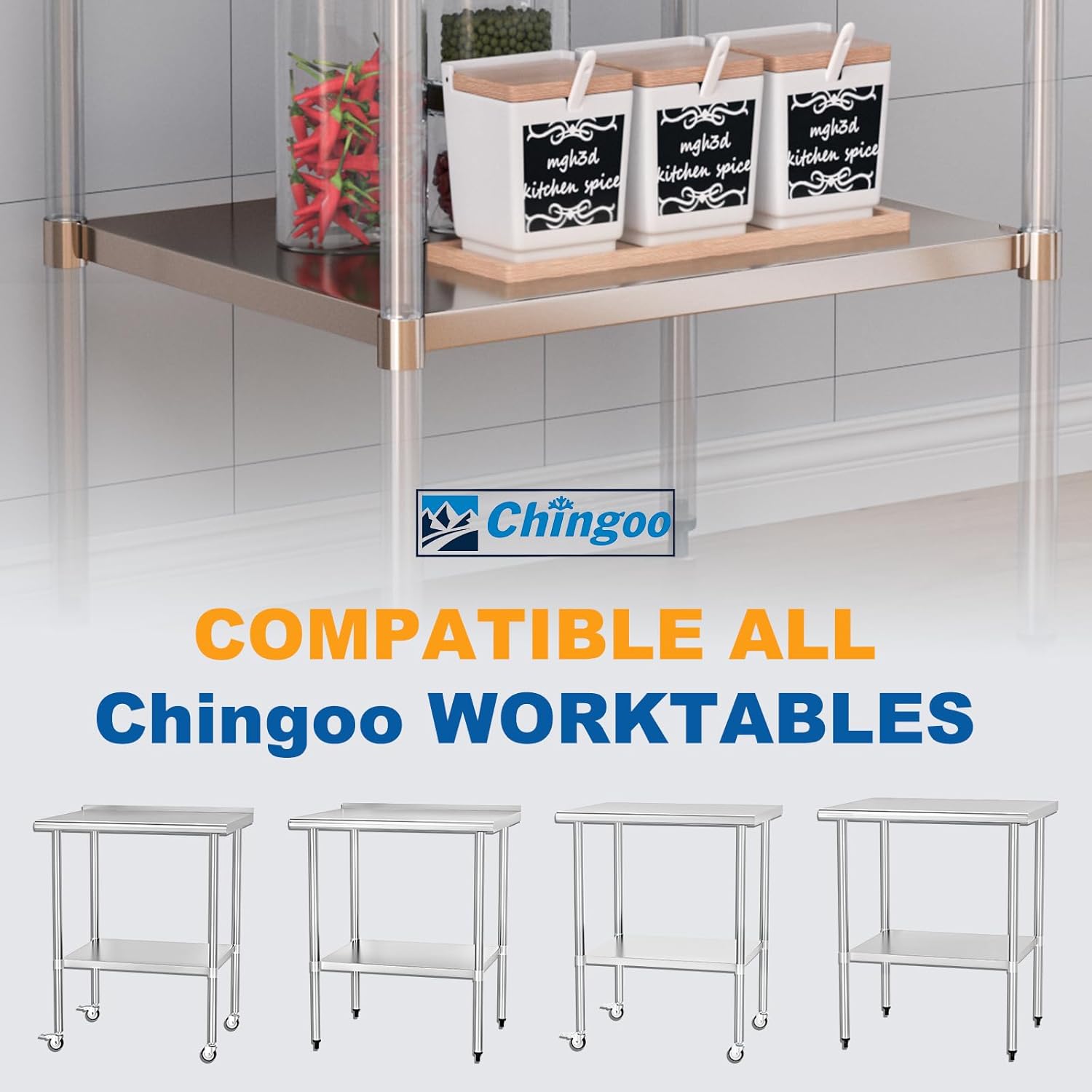 Stainless Steel Undershelf 24x30 Inches for Commercial Work Table - Bottom Shelf Add-On Extra Storage for NSF Kitchen Restaurant, Café, Bakery or Food Prep Stations