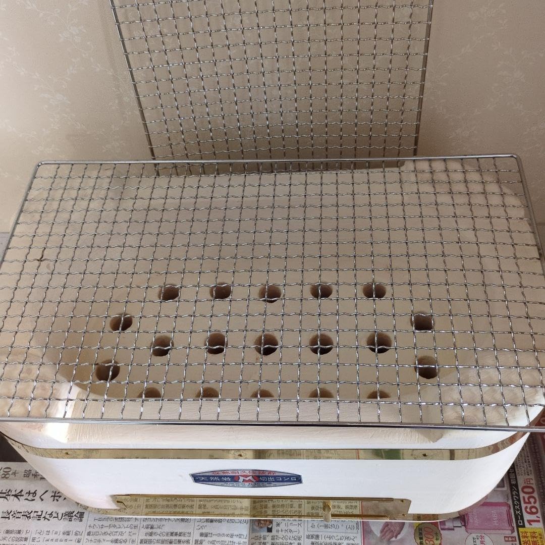 丸和工業　天然切り出し七輪　網2枚付き 奥能登天然珪藻土 丸和工業 切り出し七輪 串焼き七輪丸型 径32.5センチ