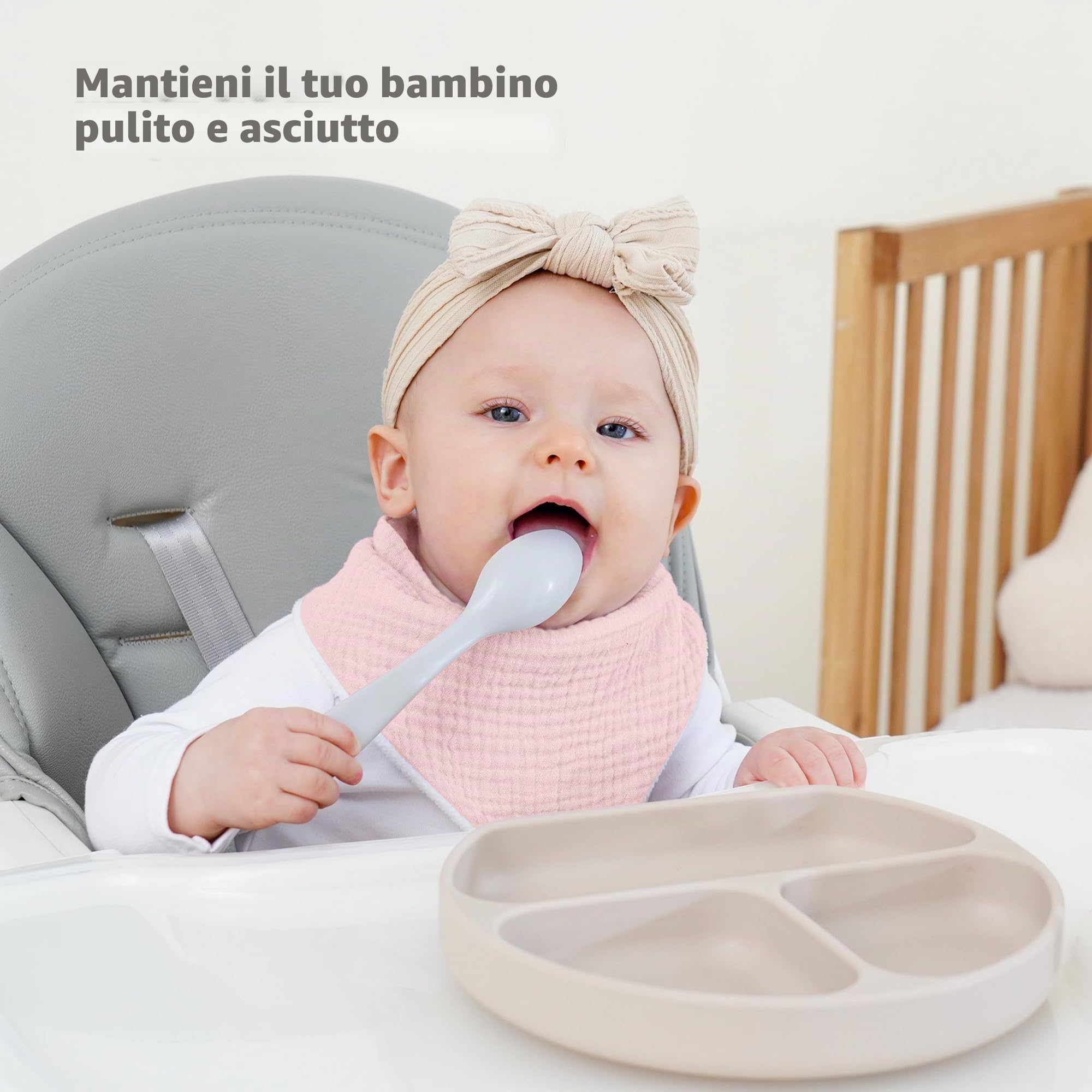 Susurration Bavaglino Neonato, Bavaglino Bambino Sciarpa Triangolo Bambino Sciarpa Mussola Bambino per Ragazzo e Ragazza, Sciarpa Bambino Regolabile 10 Pezzi