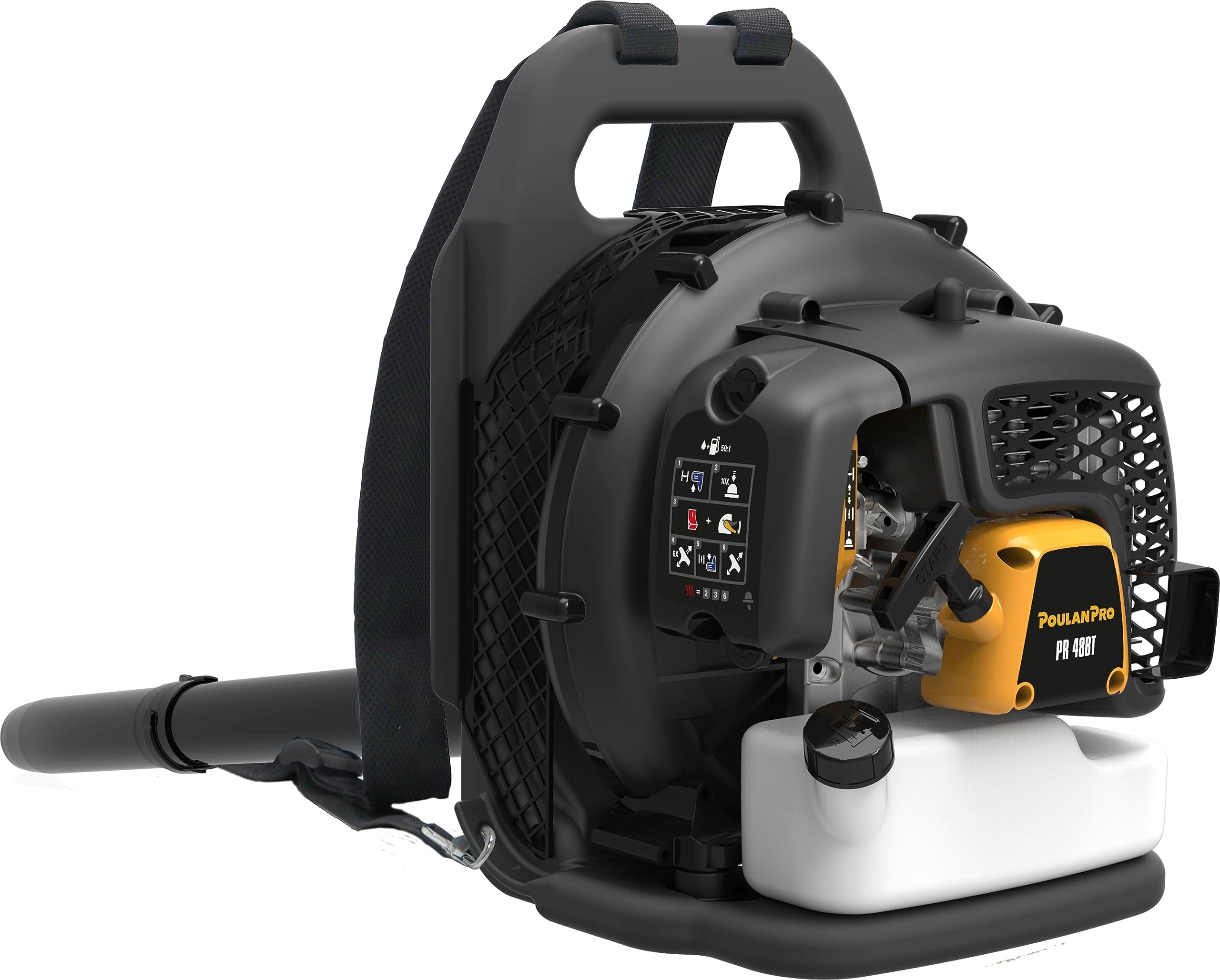 Poulan Pro PR48BT, 48cc 2-Cycle Gas 475 CFM 200 MPH Backpack Leaf Blower