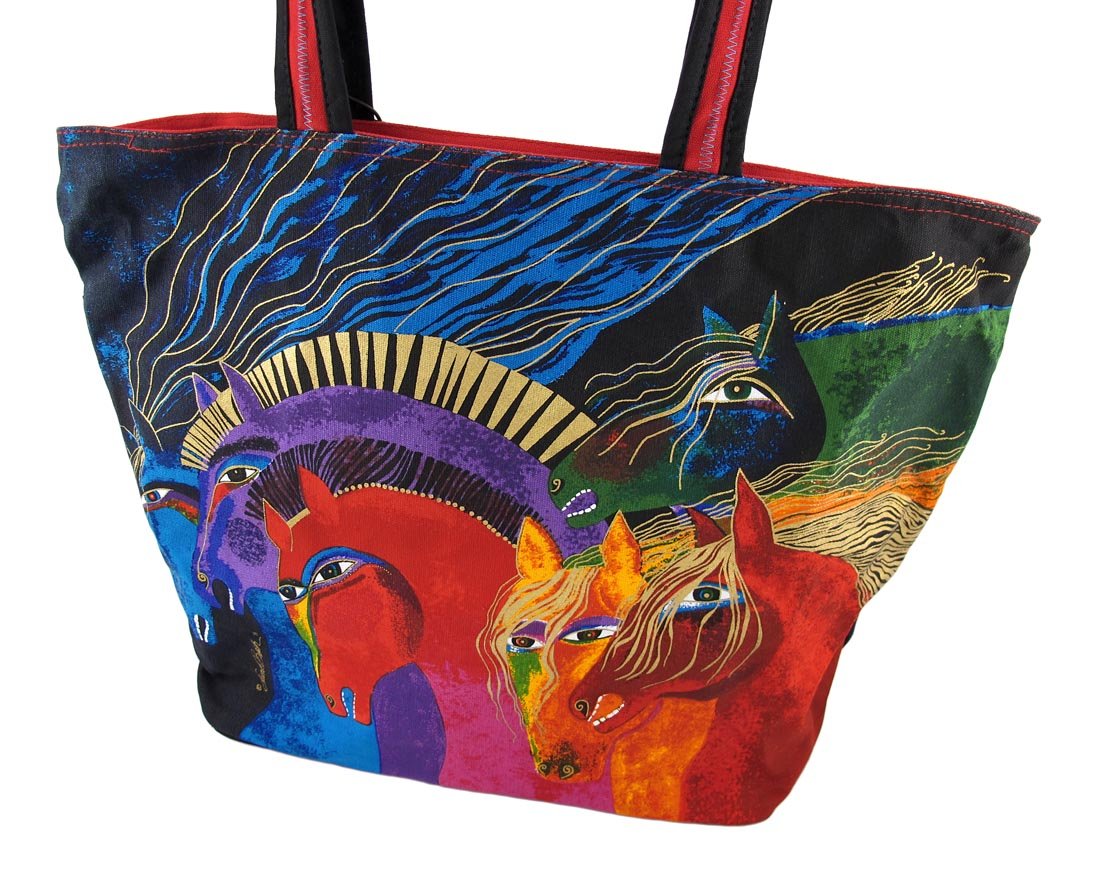 (取寄) ホース ショルダー トート バッグ Laurel Burch Horse Shoulder Tote Bag  Blaze Amazon.com: Zeckos Laurel Burch Wild Horses of Fire Multicolor