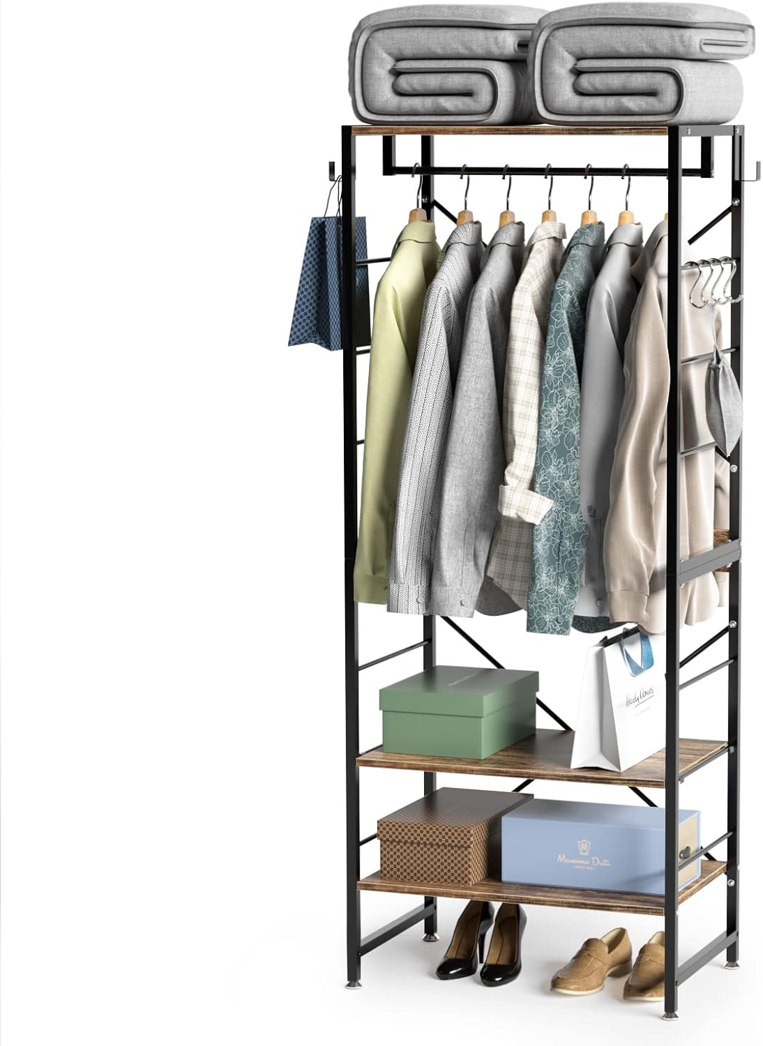 アイアンシェルフ日型壁掛け吊り棚ラックオシャレ無骨男前インテリア