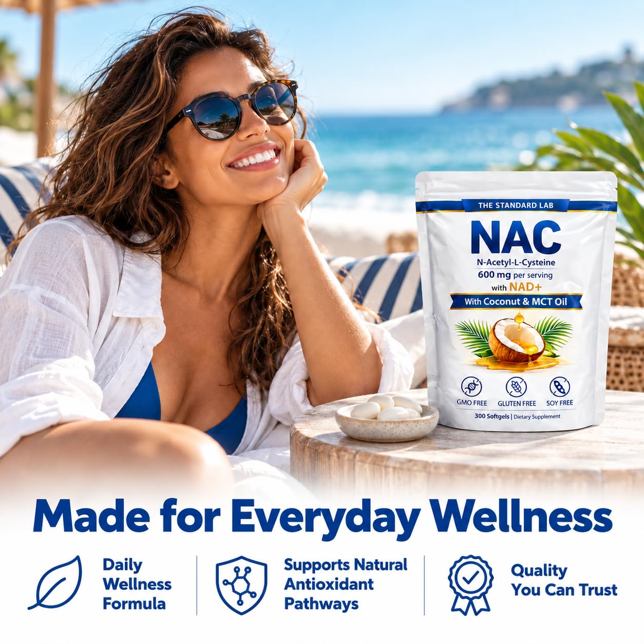 The Standard Lab NAC 600mg Daily Complex, 300 Softgels — Amazon image 4