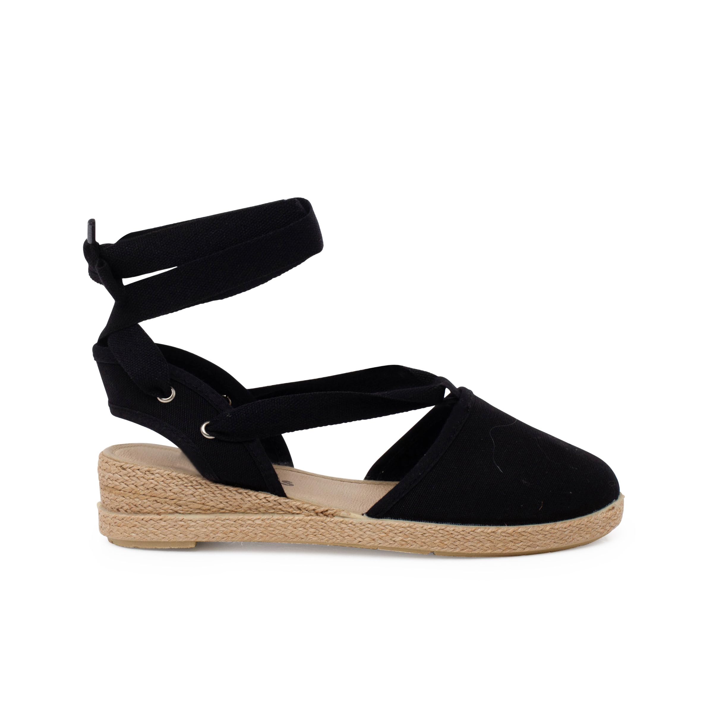 Pisamonas Espadrillas Zeppa e Nastri piqué