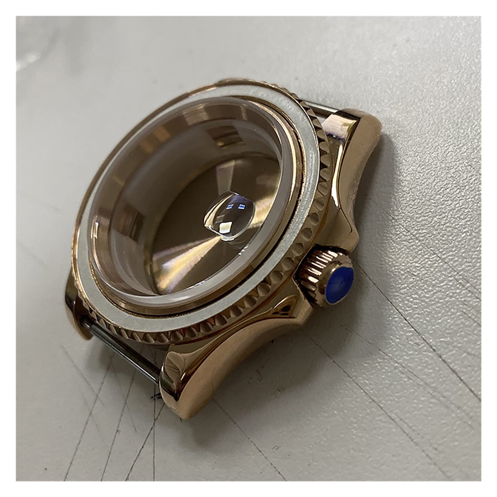 Caja de Reloj de Acero Inoxidable de 40 mm Compatible con Movimiento mecánico automático Mingzhu 2813. Tapa para Relojes 8215, 8200 y 821A. Accesorios para Relojes.