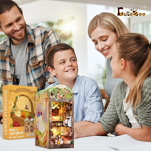 Miniatura 30 de CUTEBEE Kit de rincón de libros – Kit de casa en miniatura para adultos y adolescentes, casa de muñecas, casa de muñecas, modelo de decoración