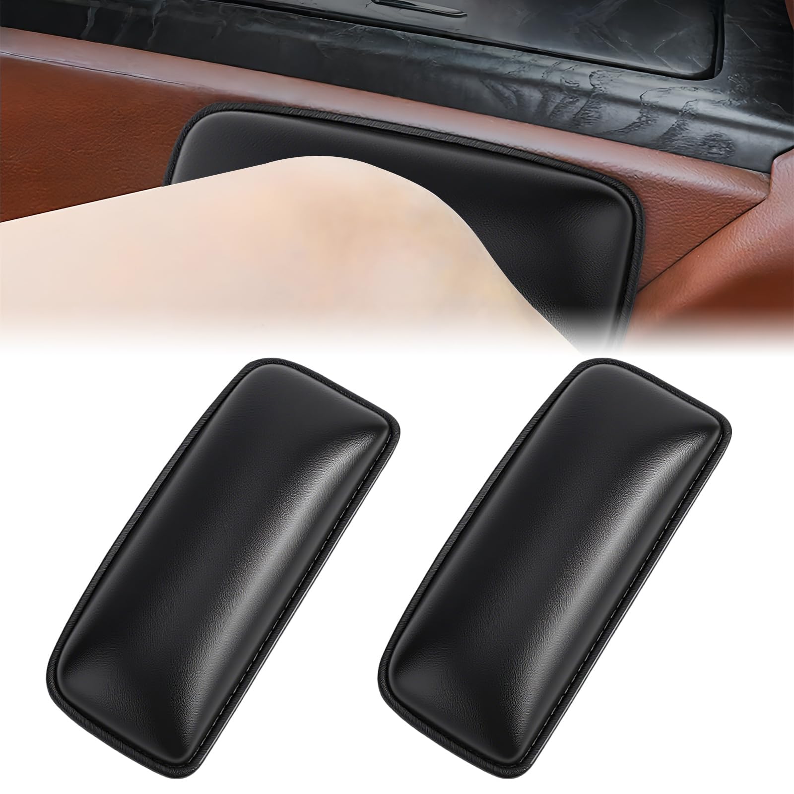 Woniyal 2Pcs Car Knee Pad for Kia Picanto III 2017-2020 Center Console Leg Cushion Ergonomic Support Soft Pillow Comfort Accessory for Driving