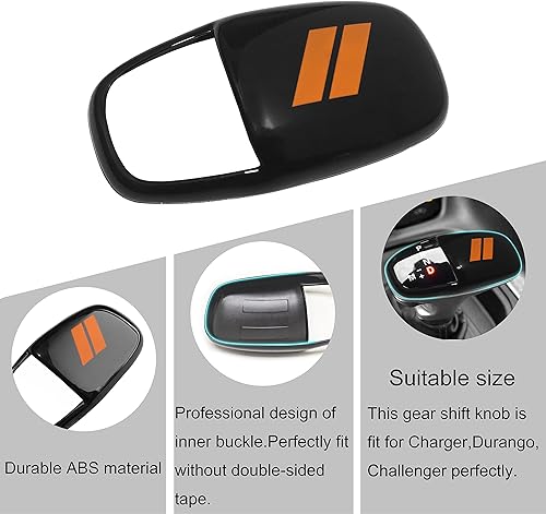 Miniatura 4 de SENSHINE Cubierta de la palanca de cambios para Dodge Charger Accesorios 2015-2023 Challenger 2015-2024 Durango 2016-2025 ABS Interior de carcasa