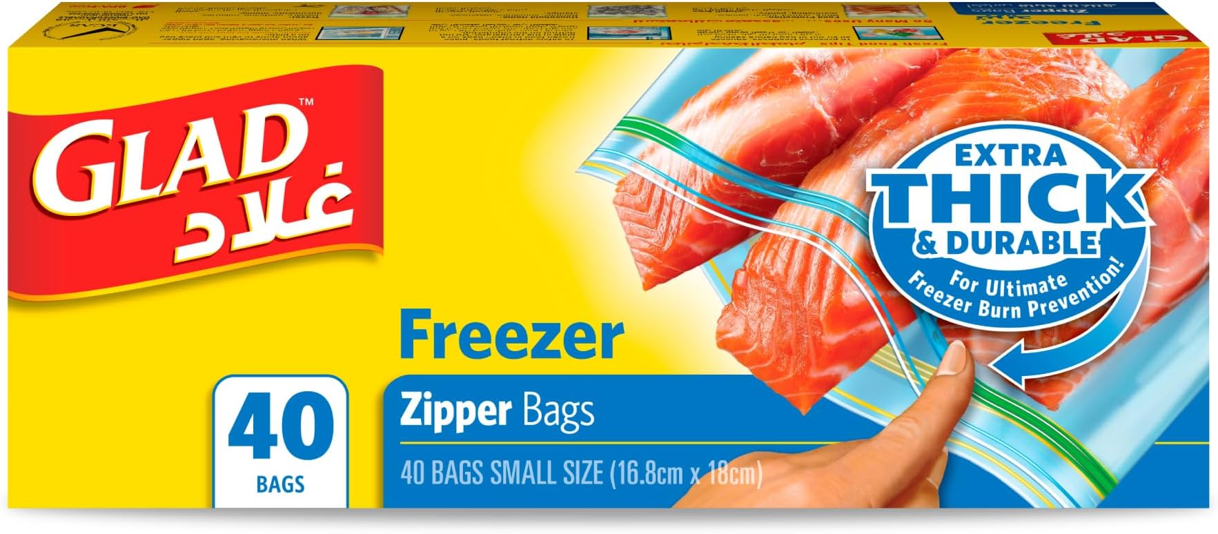 Glad Freezer Zipper Bags (40 Bags)