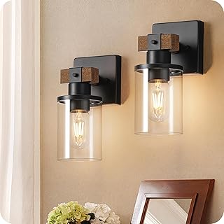 Wall Sconces Set of Two for Bathroom, Farmhouse Bathroom Light Fixture, ...