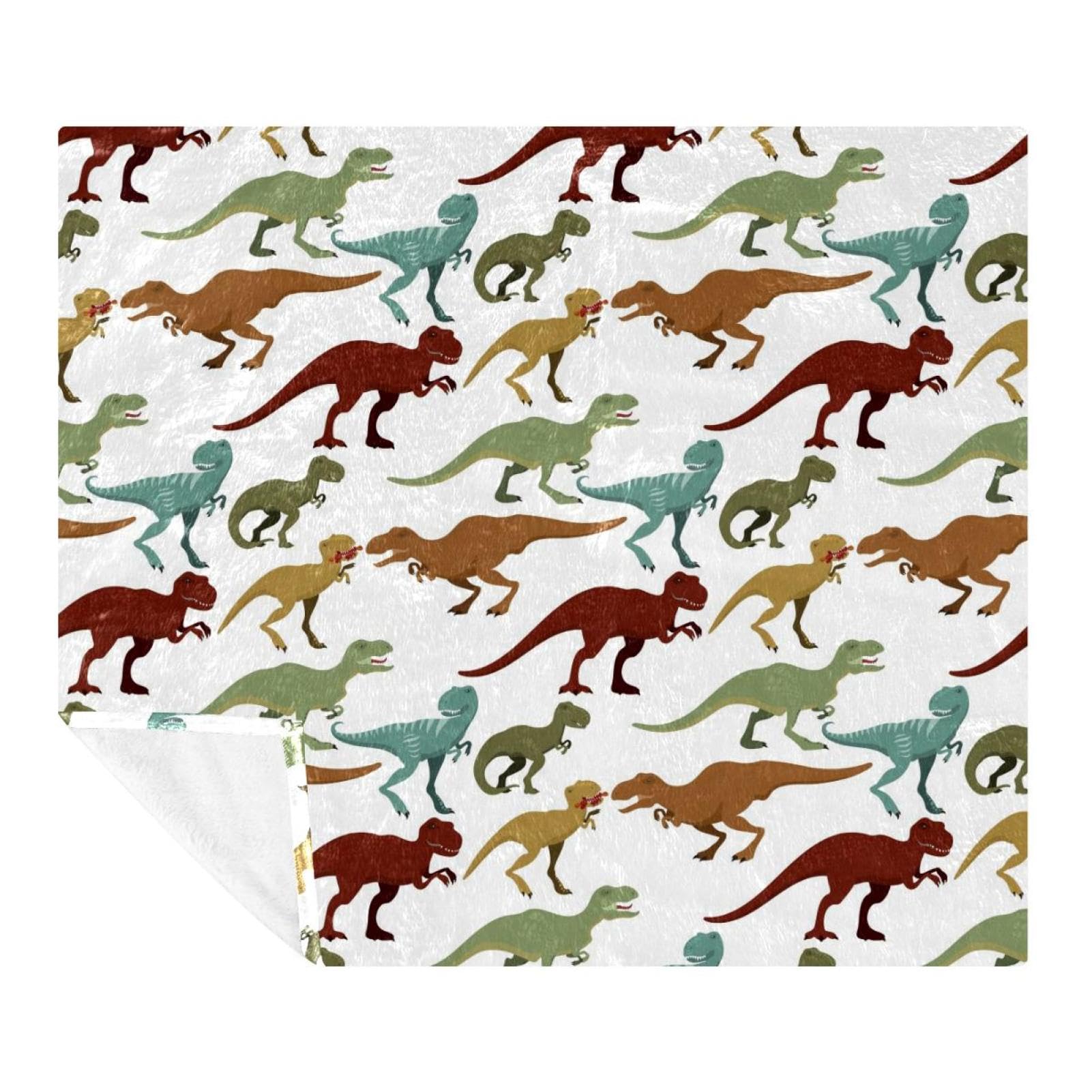 Couverture douce microfibre légère Wild Jurassic plaid polaire lit sofa 150x130