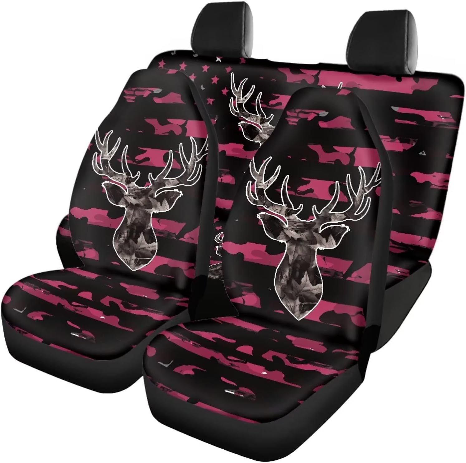 Universal Car Seat Cover Full Set 4 Pack Sea Turtle Car Accessories for Women Polynesian Front and Back Seat Covers for SUV Trucks Sedan