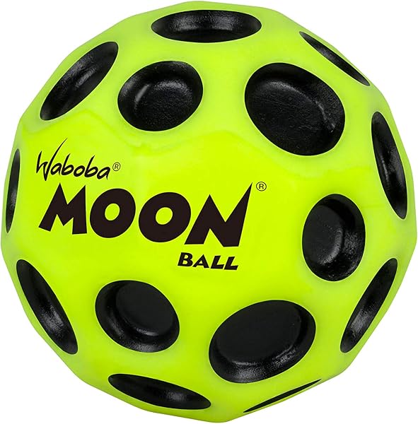 Waboba Moon Ball – am Höchsten Springender Gummiball – Patentiertes Original-Design – Ballkrater Erzeugen beim Aufprall EIN knallendes Geräusch – Leicht Greifbar – Flummies für Kinder - 1