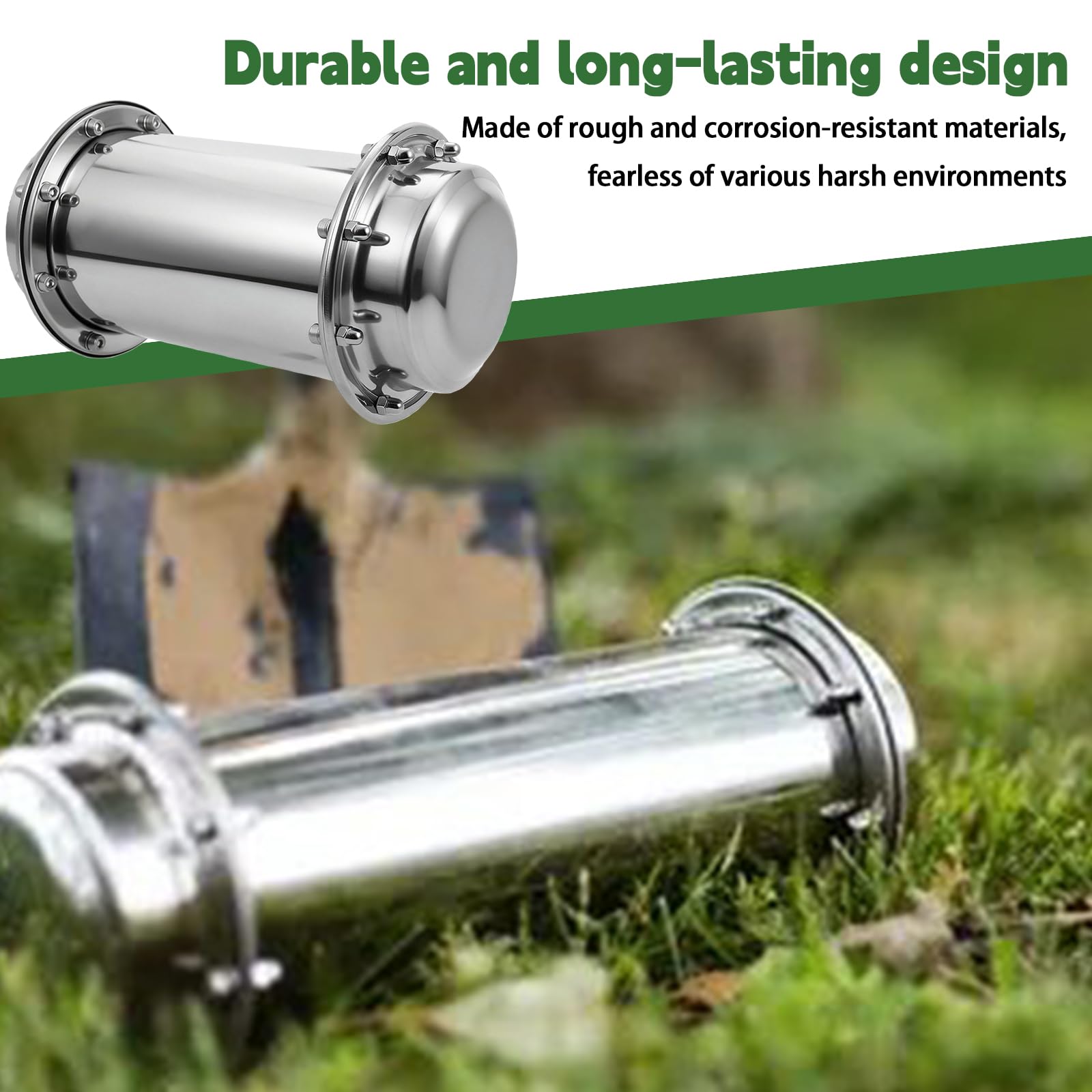 BAIFULAI Time Capsule: 7.3 pulgadas Anti-corrosión Cápsula del tiempo impermeable Boda, Cápsula de acero inoxidable Contenedor para enterrar con cierre duradero, Contenedor de cierre duradero para el