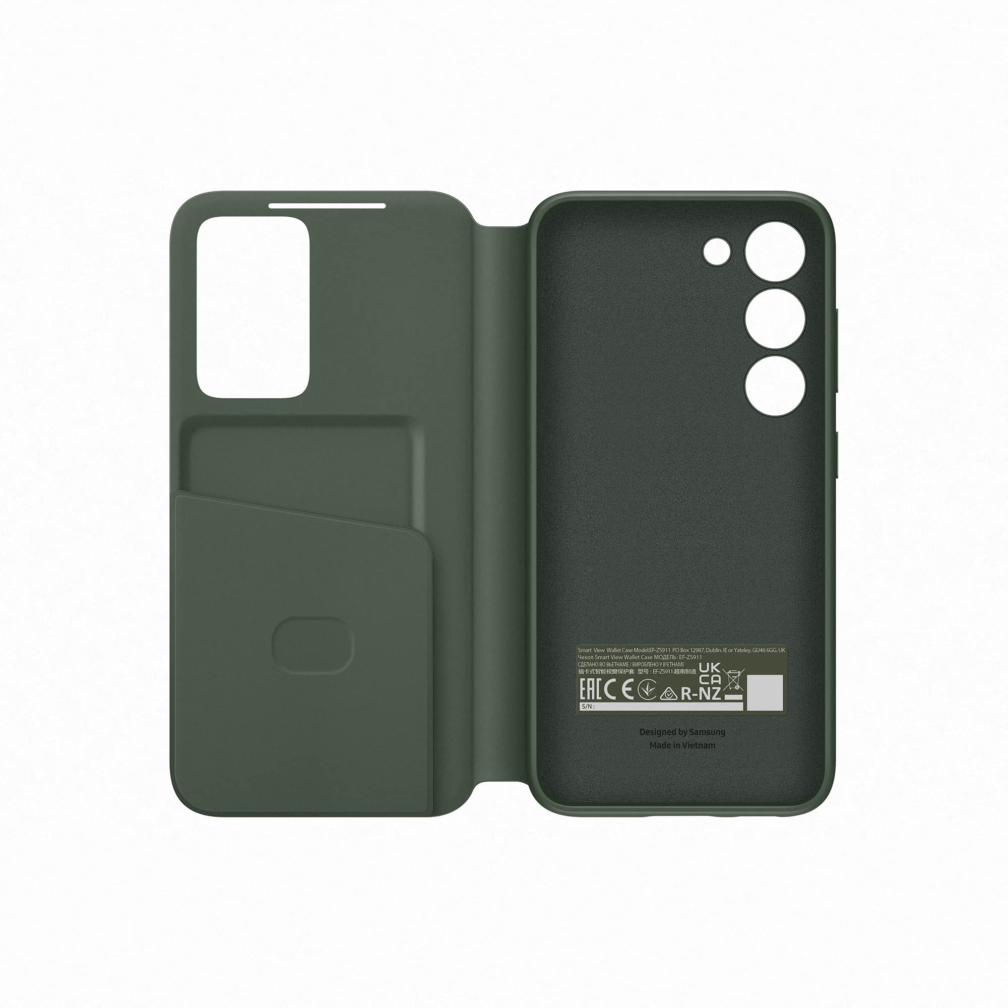 Samsung Etui Smart View avec Porte-Carte G S23 Khaki